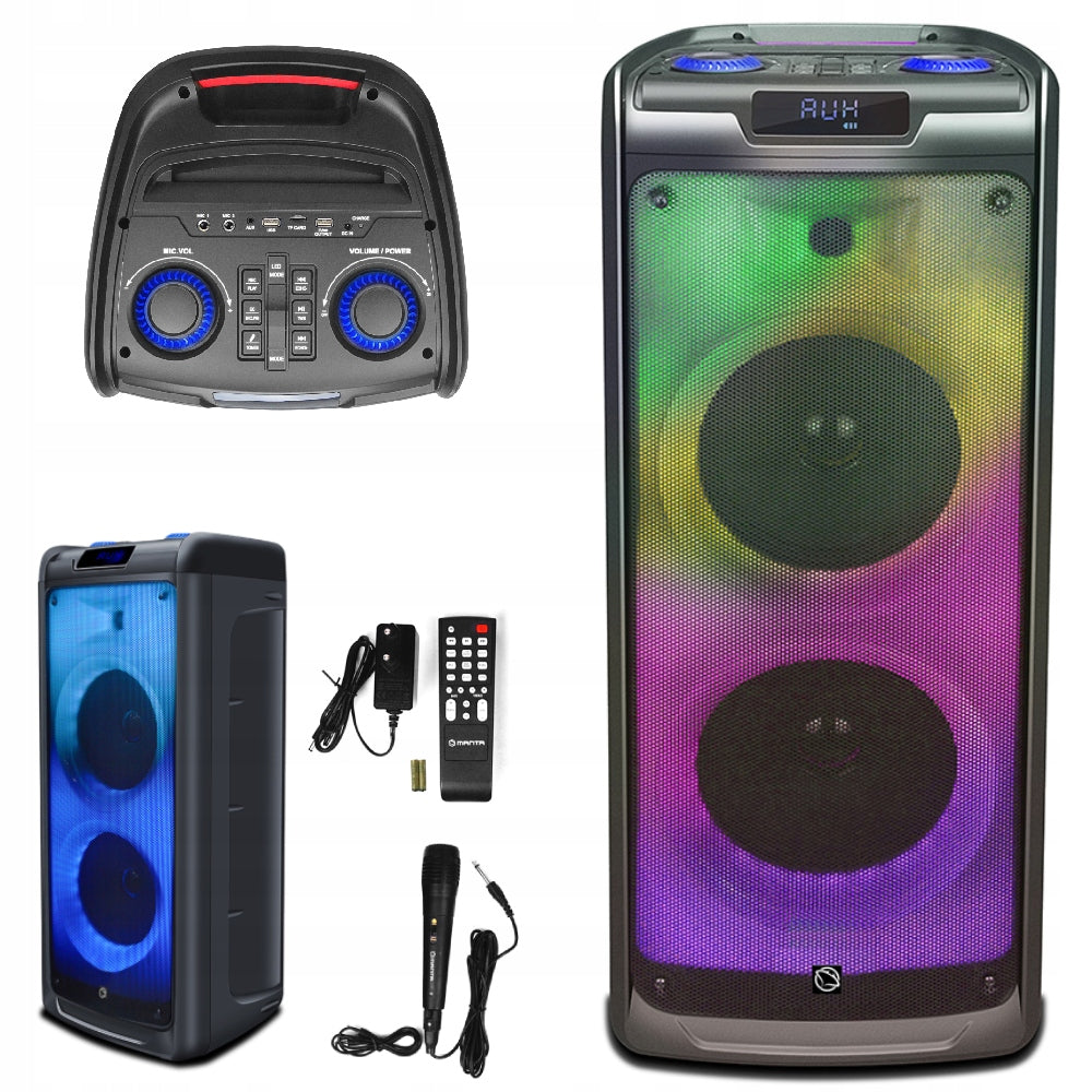 Bluetooth Speaker Portable Karaoke Manta 100W USB WIRELESS
