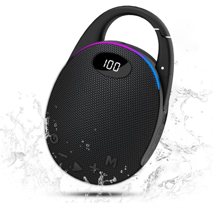 Bluetooth Speaker Portable LED Display Integrated Carabiner S10-1