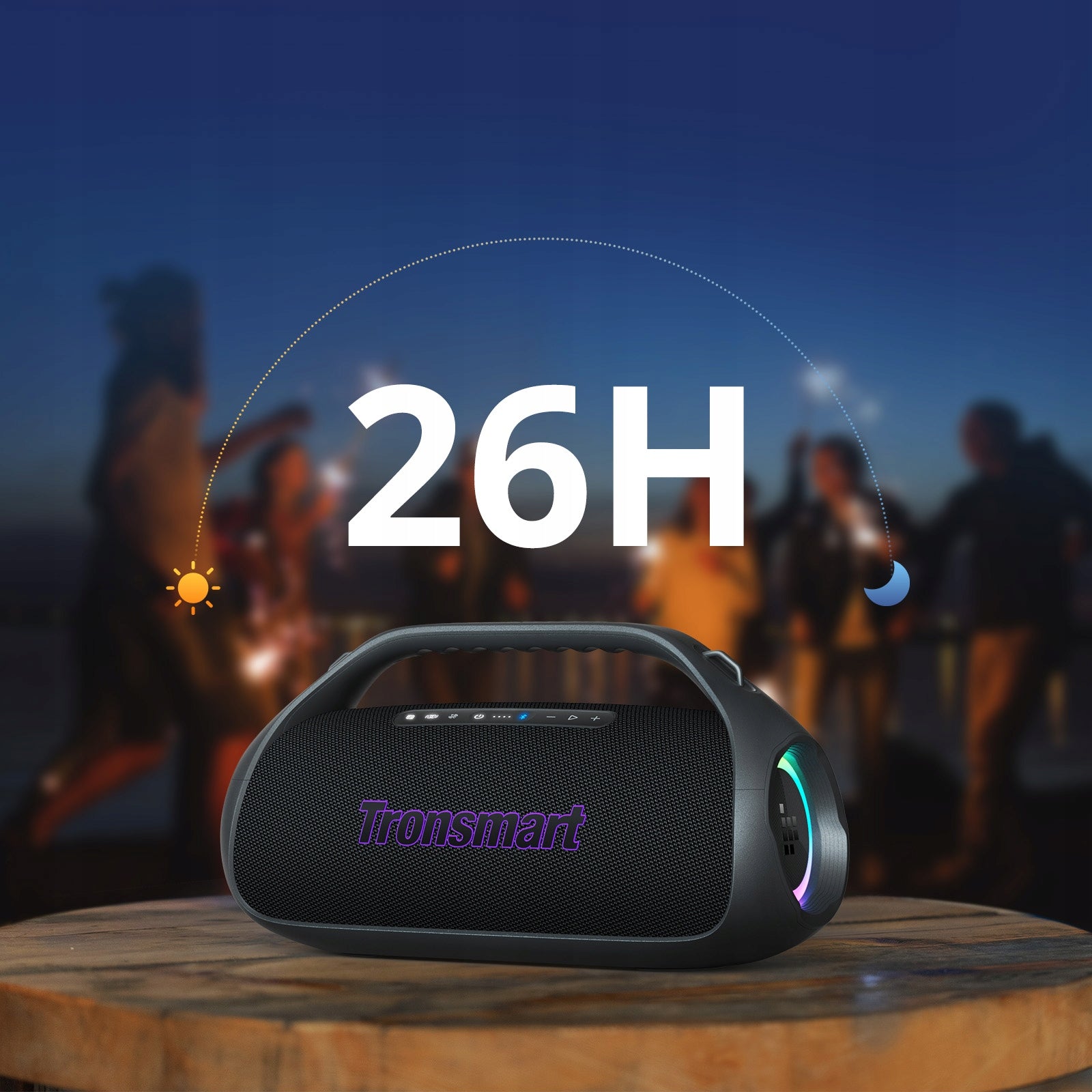 Bluetooth Speaker Portable Tronsmart Bang2 90W 26h Powerbank Strap Black Manufacturer code Głośnik bluetooth przenośny Tronsmart Bang2