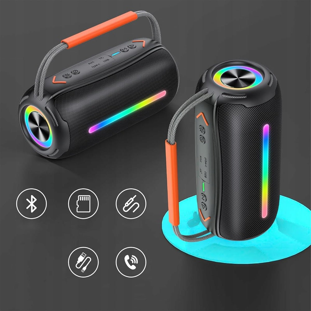 Bluetooth Speaker Portable USB TF AUX TYPE-C IPX6 BOOMBOX TOWER Black 20W Packaging status original