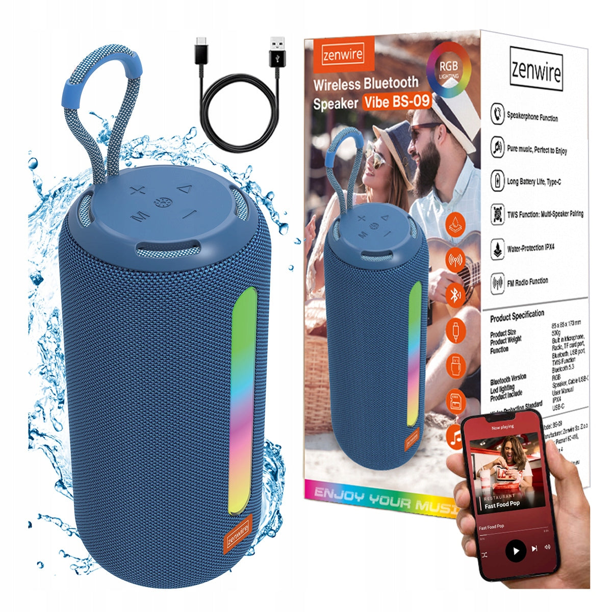 Bluetooth Speaker Portable Wireless FM Radio Tower Boombox MP3 26W