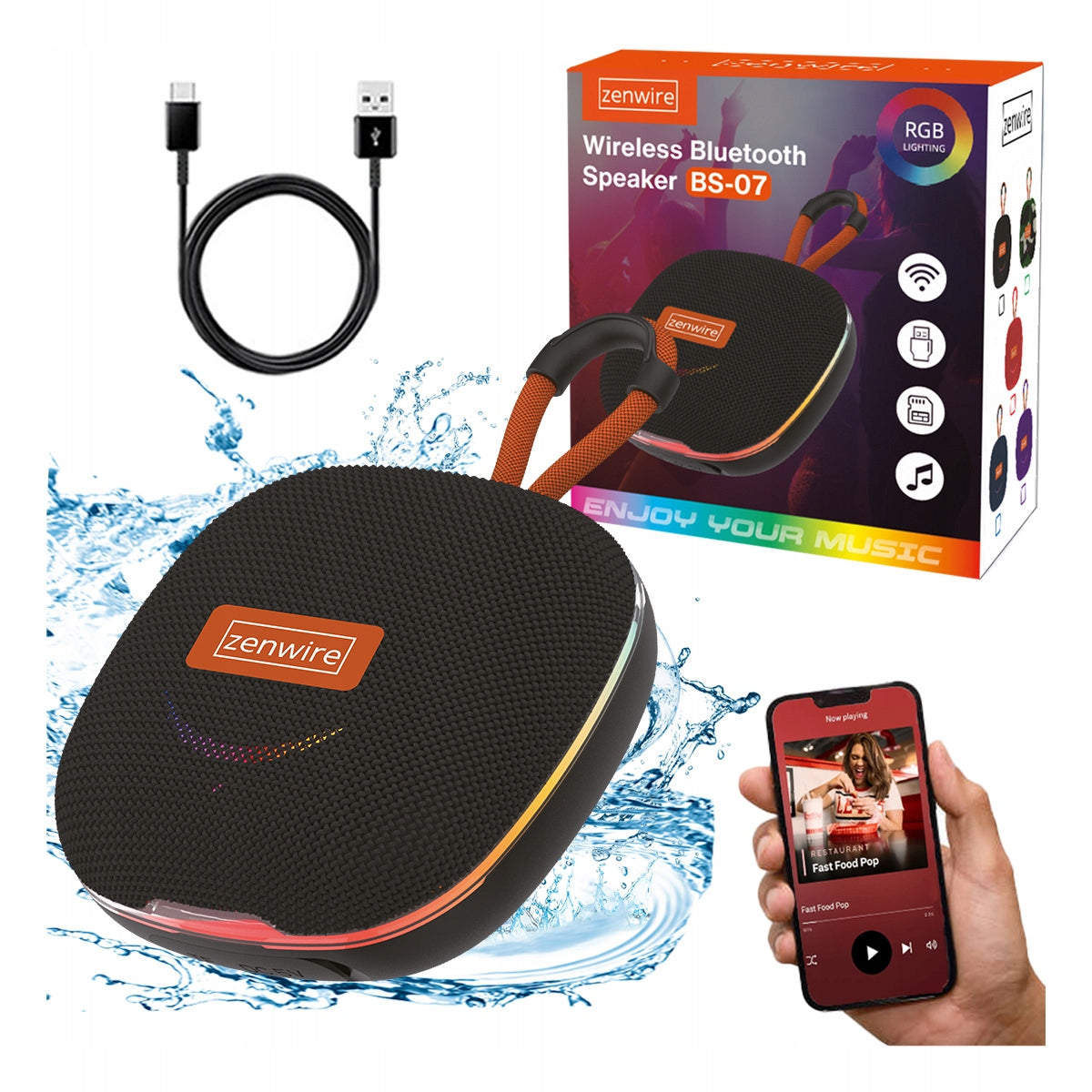 Bluetooth Speaker Small Portable Wireless Boombox With FM Radio MP3 13W
