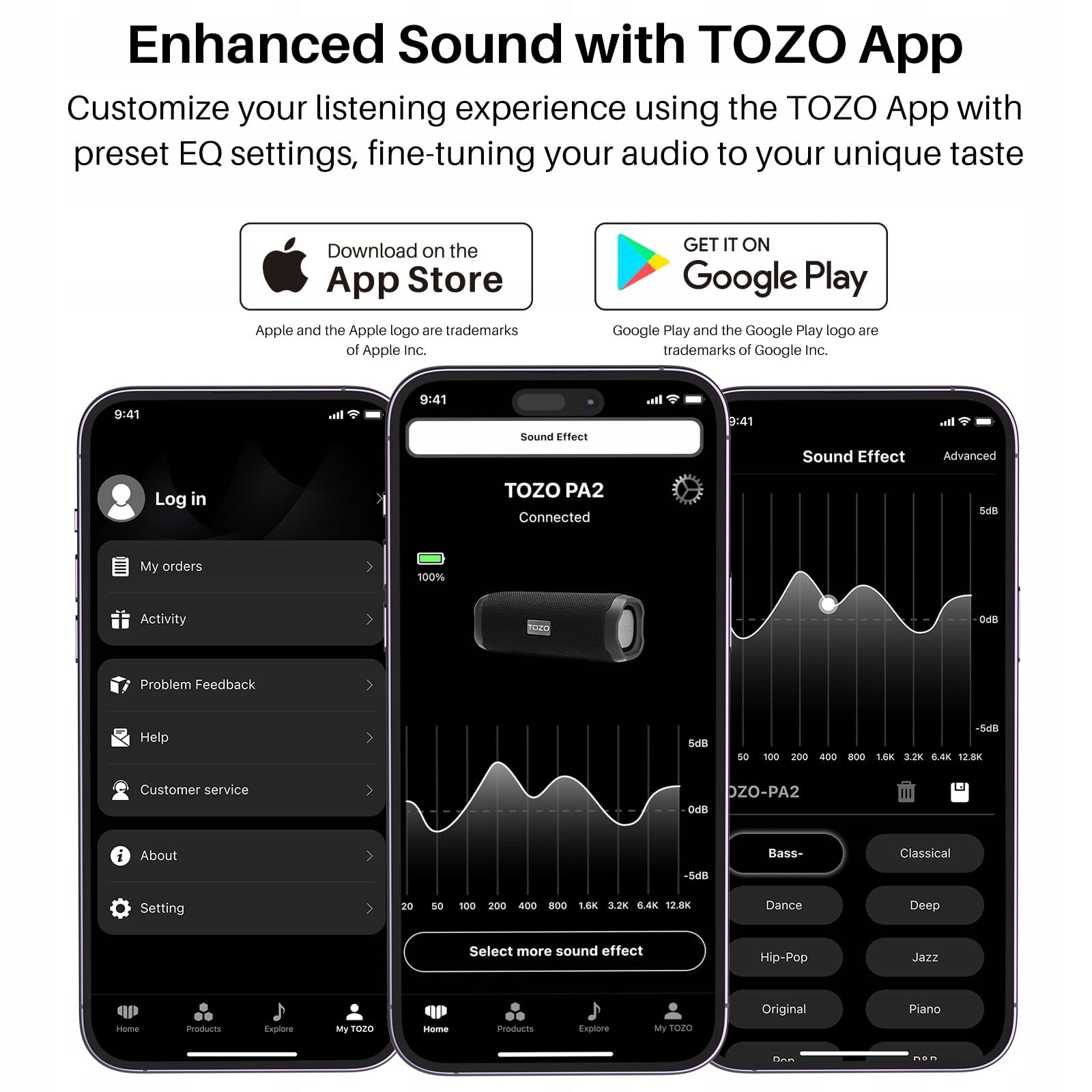 Bluetooth Speaker TOZO PA2 – Portable Speaker| Powerful Sound | Waterproof Manufacturer code 6971681318484