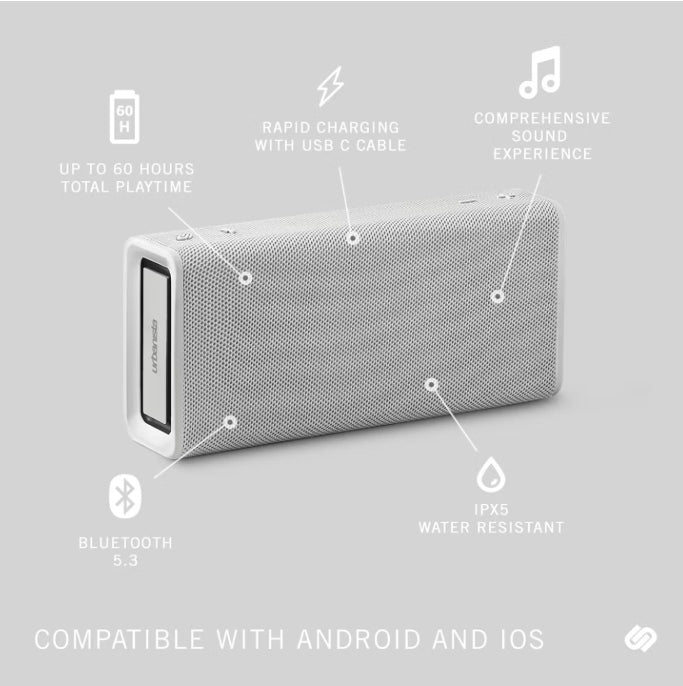 Bluetooth Speaker Urbanista Brisbane Plus 16 W IPX5 / 60H Colour: White Mist Packaging status original