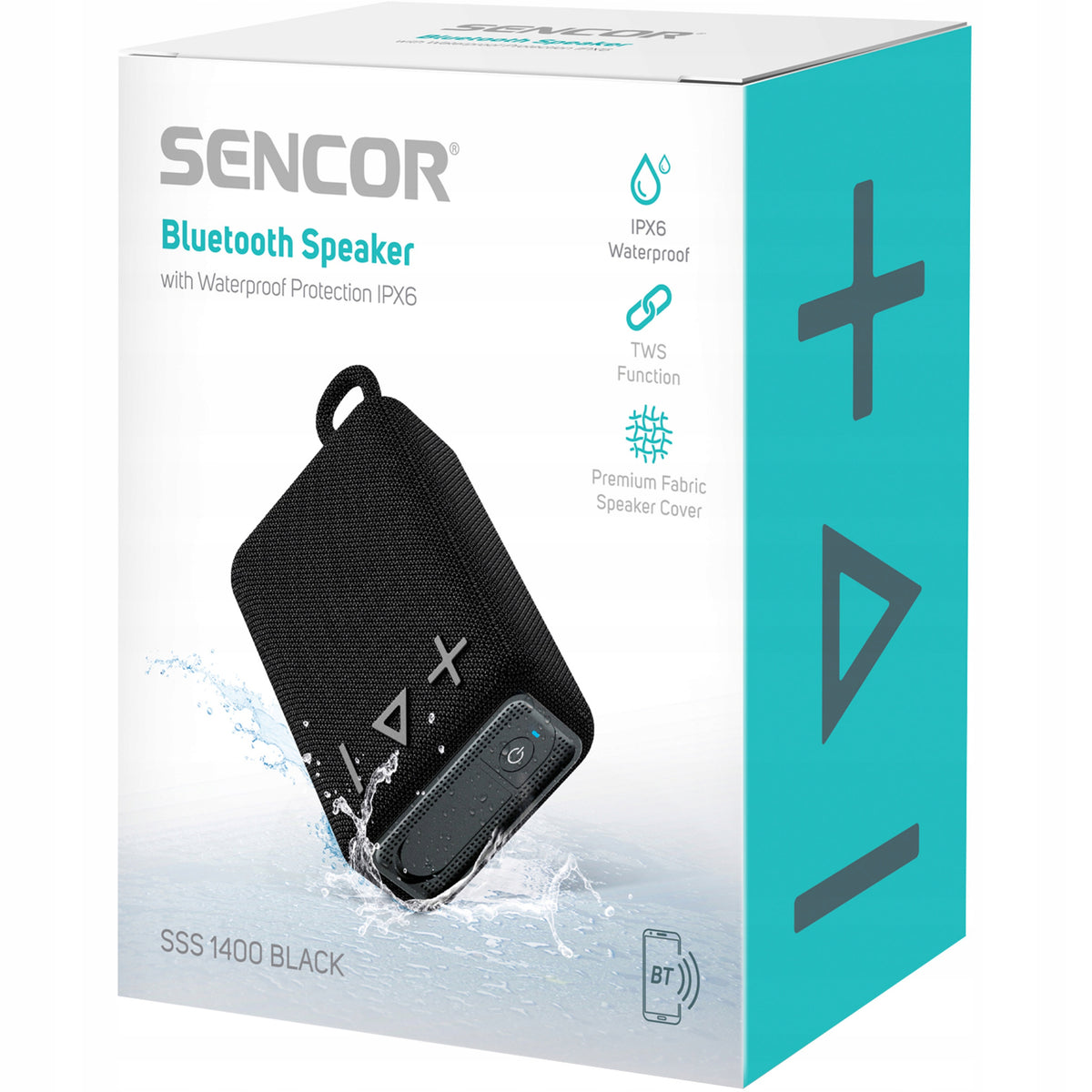 Bluetooth Speaker WATERPROOF Sencor SSS 1400 BLACK USB-C 1800 mAh Black Packaging status original