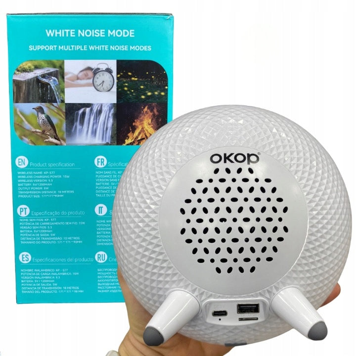 Bluetooth Speaker Wireless Charging Induction Clock Night Light RGB Manufacturer code Głośnik Bluetooth Bezprzewodowy