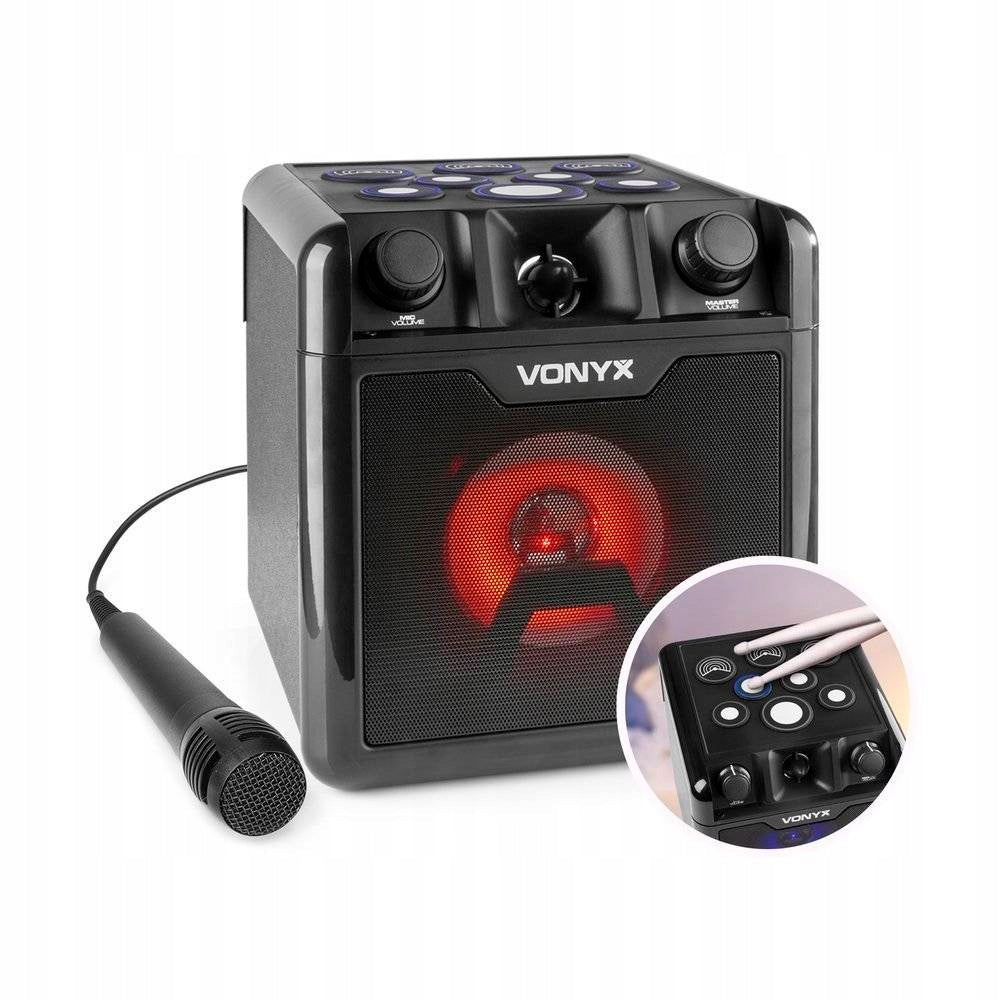 Bluetooth Speaker with LED Drum AUX MIC KARAOKE Batteries included yes