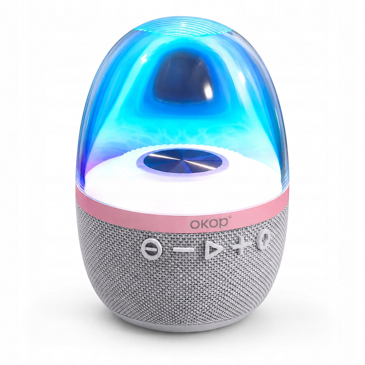Bluetooth Speaker with RGB LED Light Egg Beige Decorative for Gift