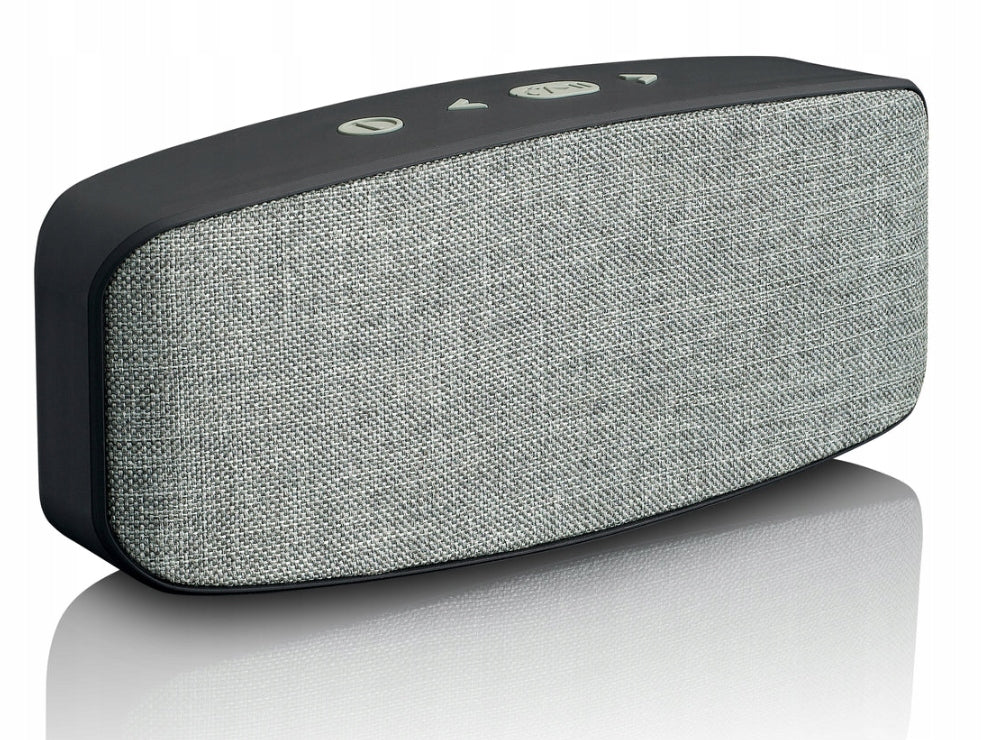 Bluetooth Stereo Speaker with Rechargeable Power 6W SD Card Strap - Gray Manufacturer code BT-130GY