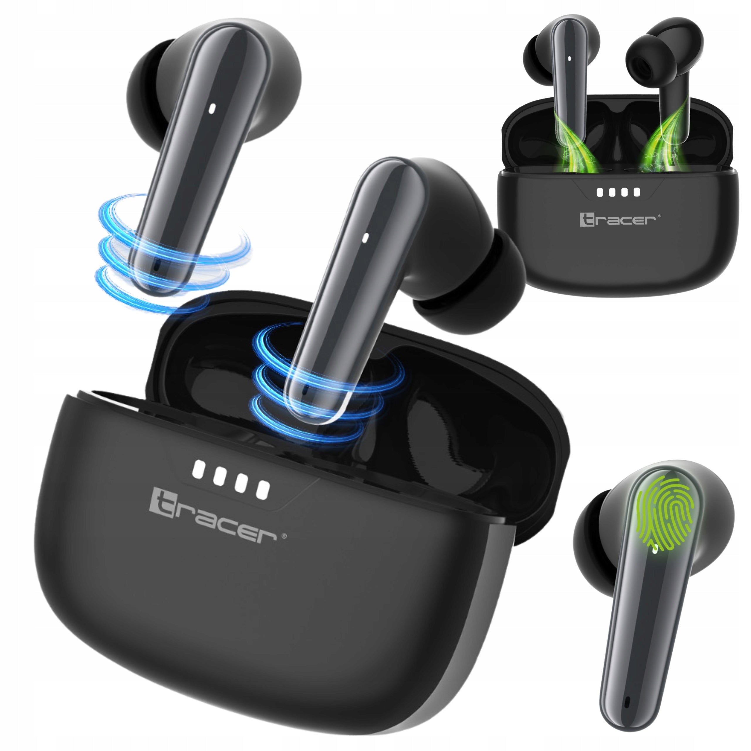 Bluetooth Wireless In-Ear Headphones With ANC USB C Microphone