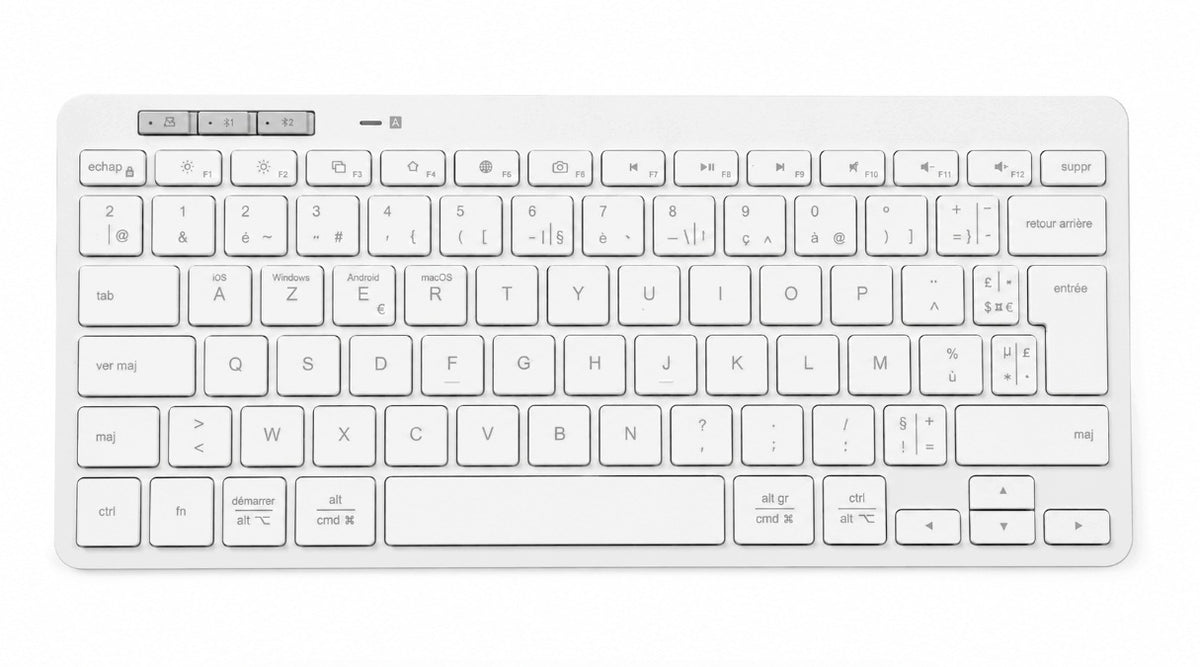 Bluetooth Wireless Keyboard + 2.4 GHz D817 White FR