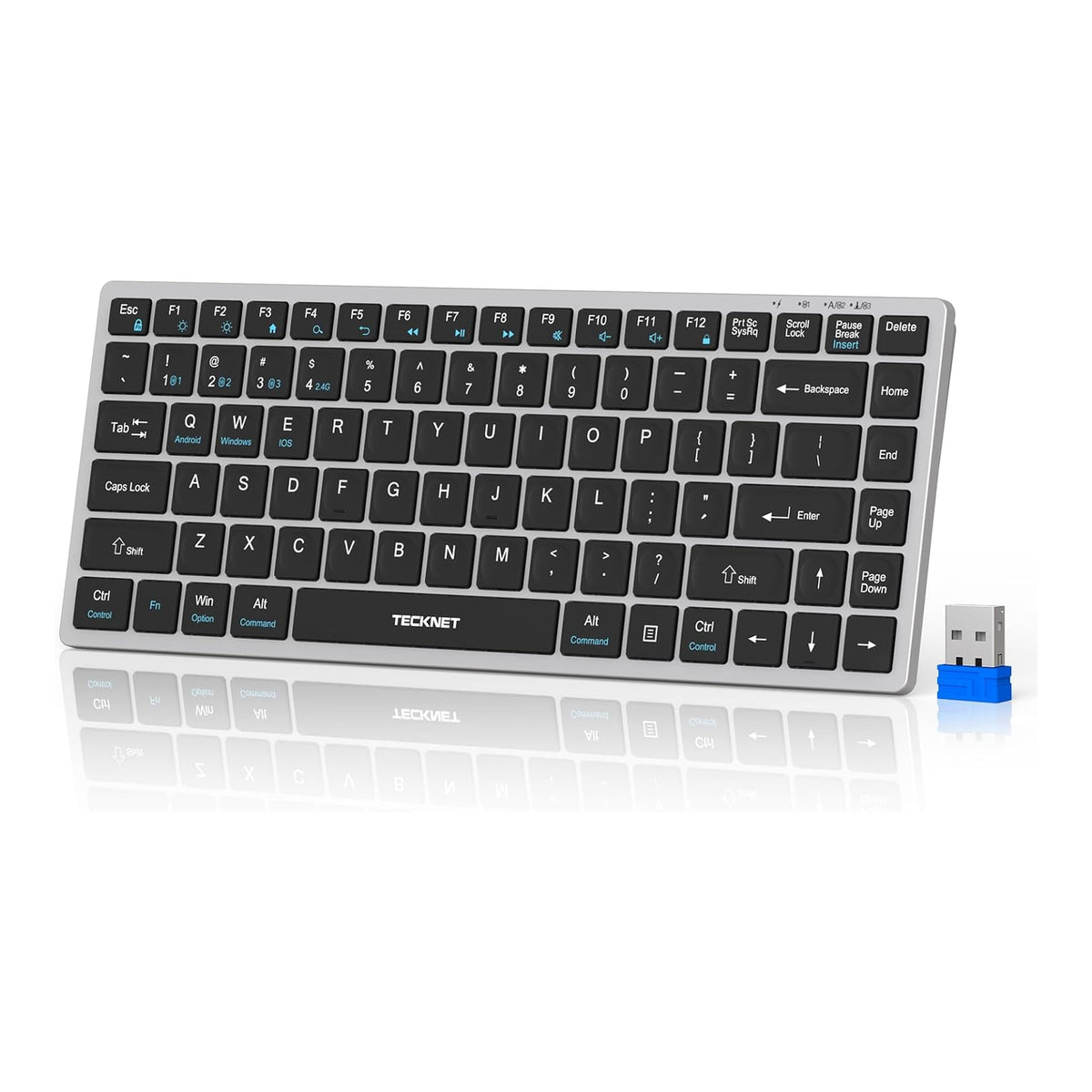 Bluetooth Wireless Keyboard Rechargeable for Laptop and Tablet 4 Modes
