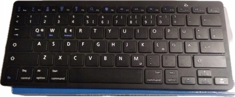 Bluetooth Wireless Keyboard US QWERTY Membrane Black for PC Tablet