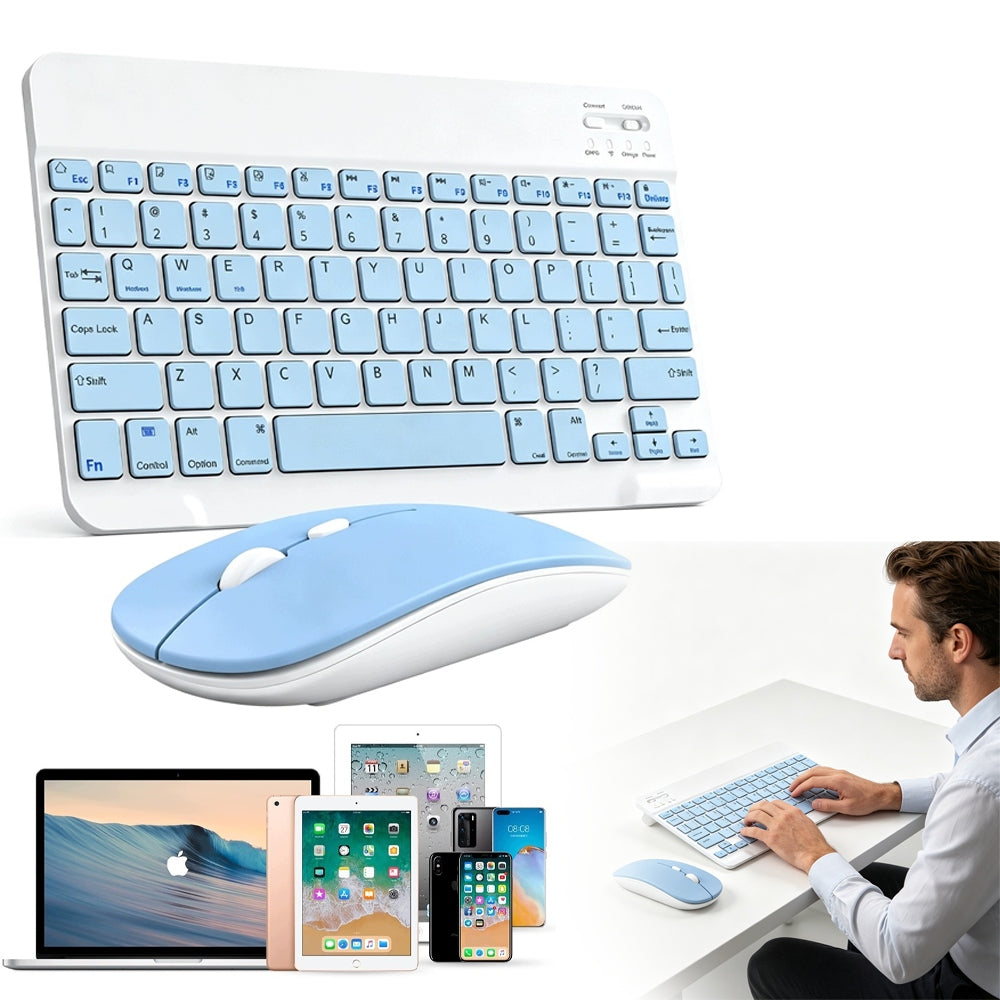 Bluetooth Wireless Keyboard and Mouse – Convenient Laptop and PC Kit