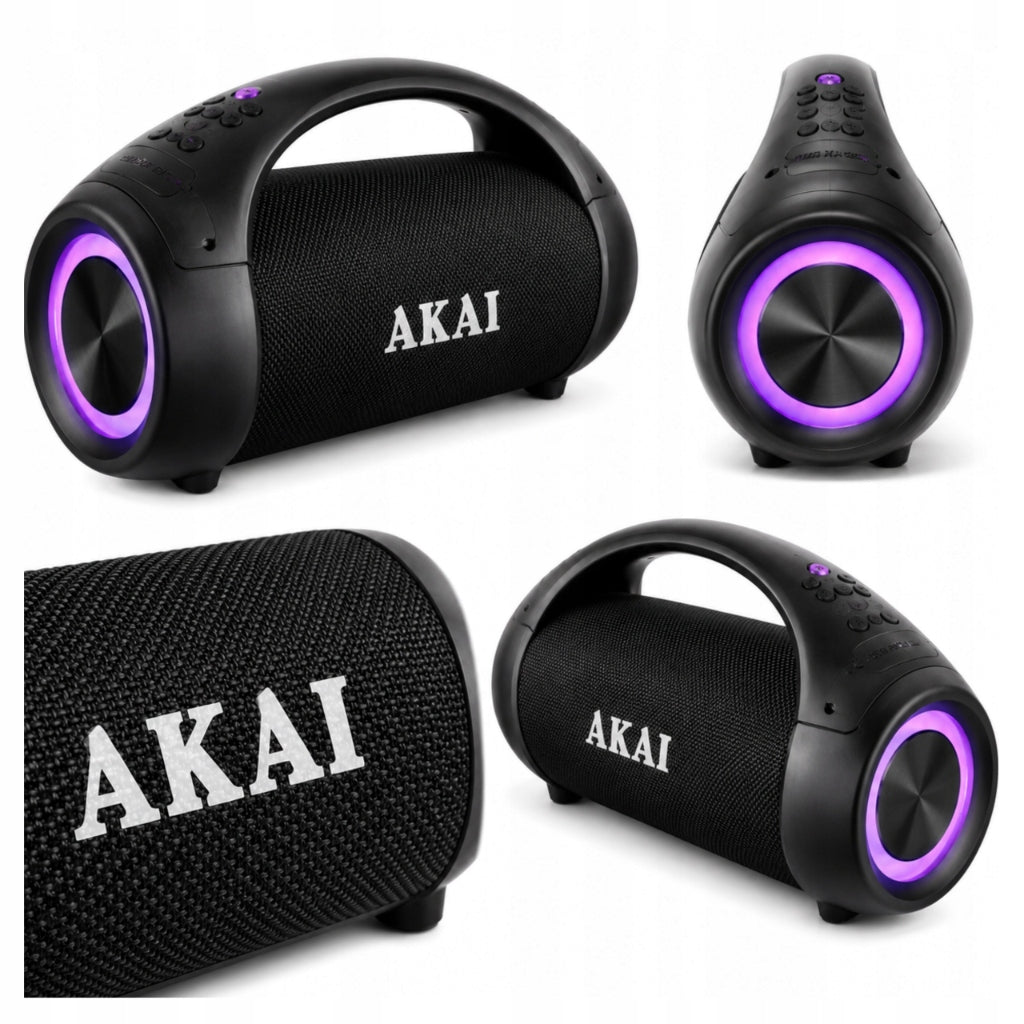 Bluetooth Wireless Speaker AKAI Powerful Portable Bass Waterproof IPX5