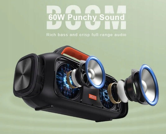 Bluetooth Wireless Speaker Doss Extreme Boom S Orange Brand Doss