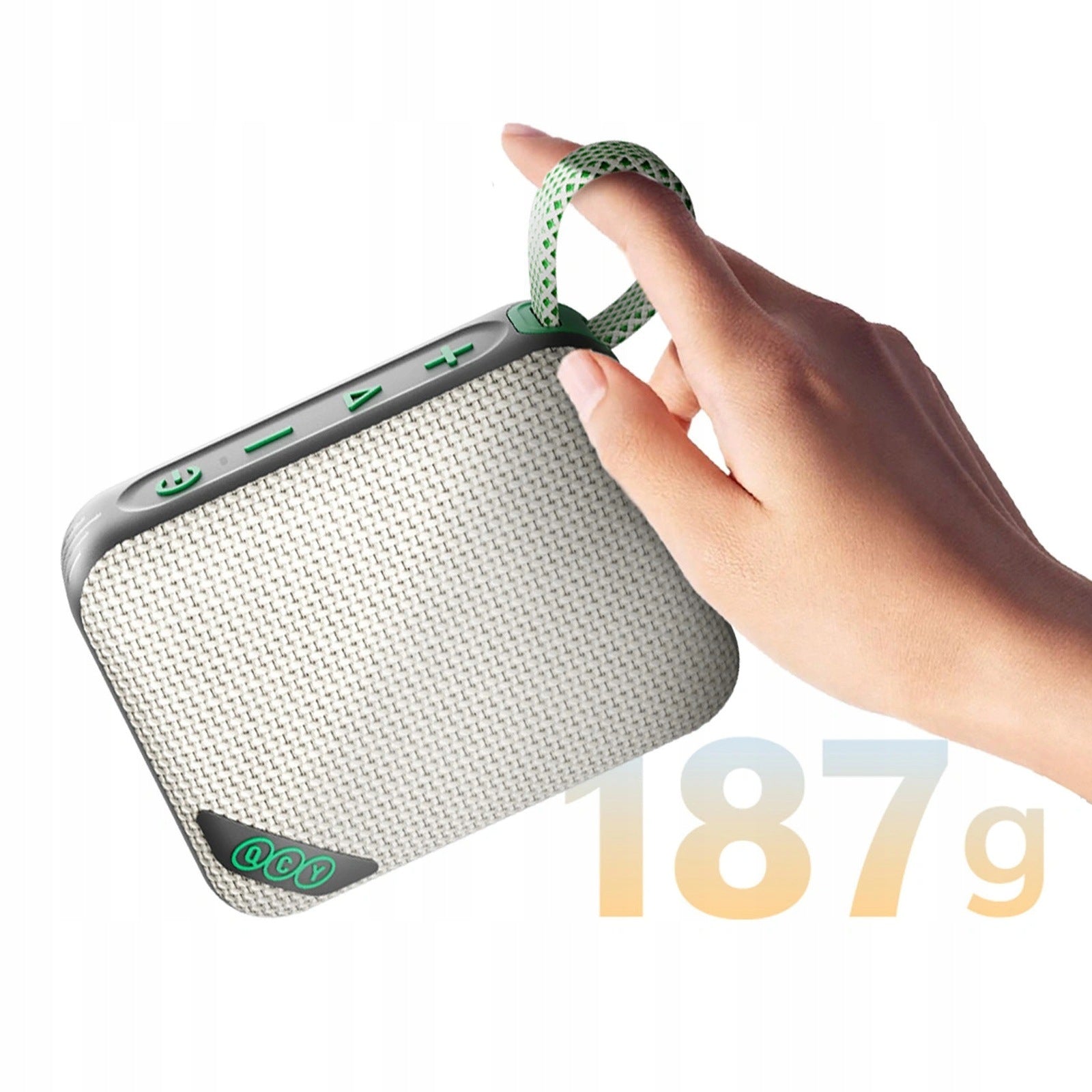 Bluetooth Wireless Speaker with RGB Backlight IP67 - Grey Green