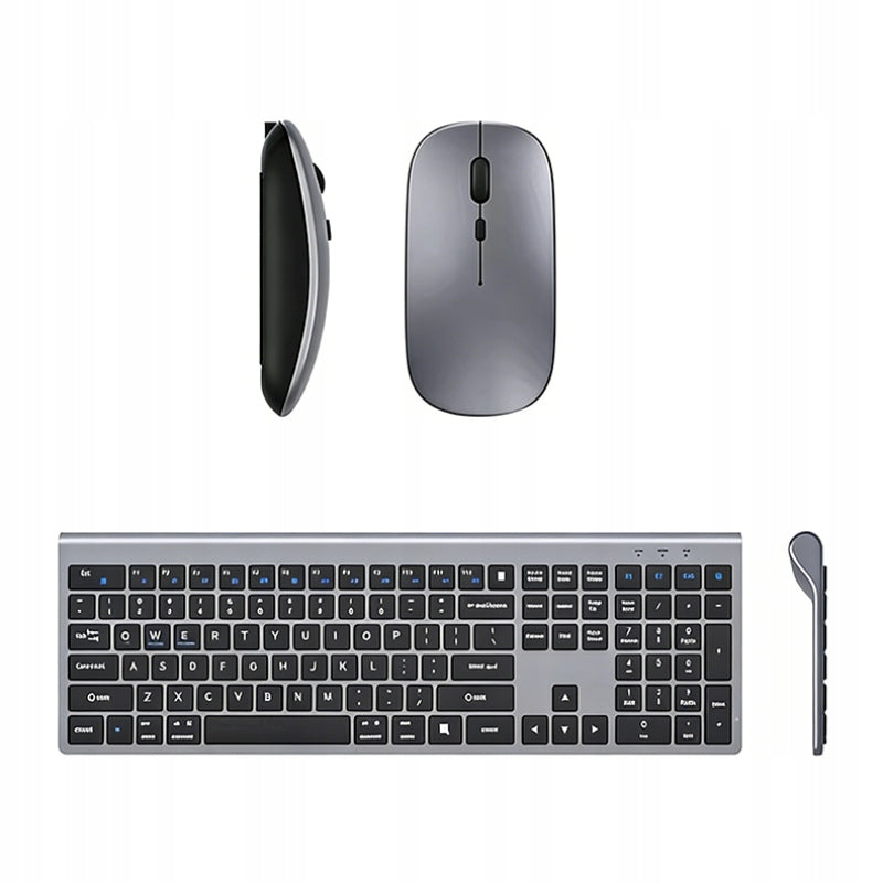 Bluetooth Wireless Ultra-thin Keyboard and Mouse Combo in Space Gray
