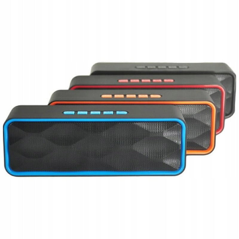 Bluetooth battery speaker wireless USB FM radio blue Brand Aptel