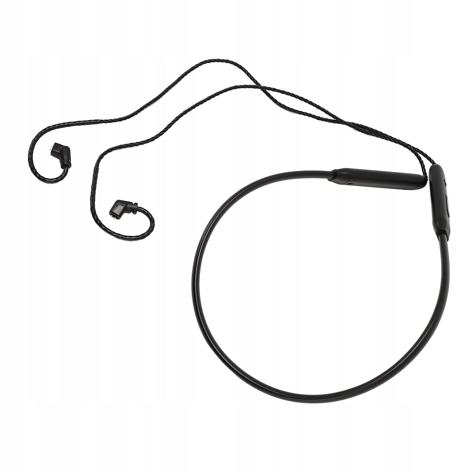 Bluetooth headphone cable adapter connected to wireless MF