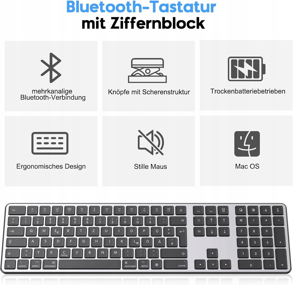 Bluetooth keyboard and mouse OMOTON QWERTZ Manufacturer Omoton