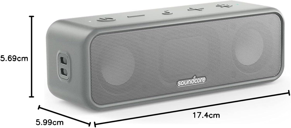 Bluetooth speaker Anker Soundcore 3 – stereo, , IPX7 waterproof, grey Packaging status original