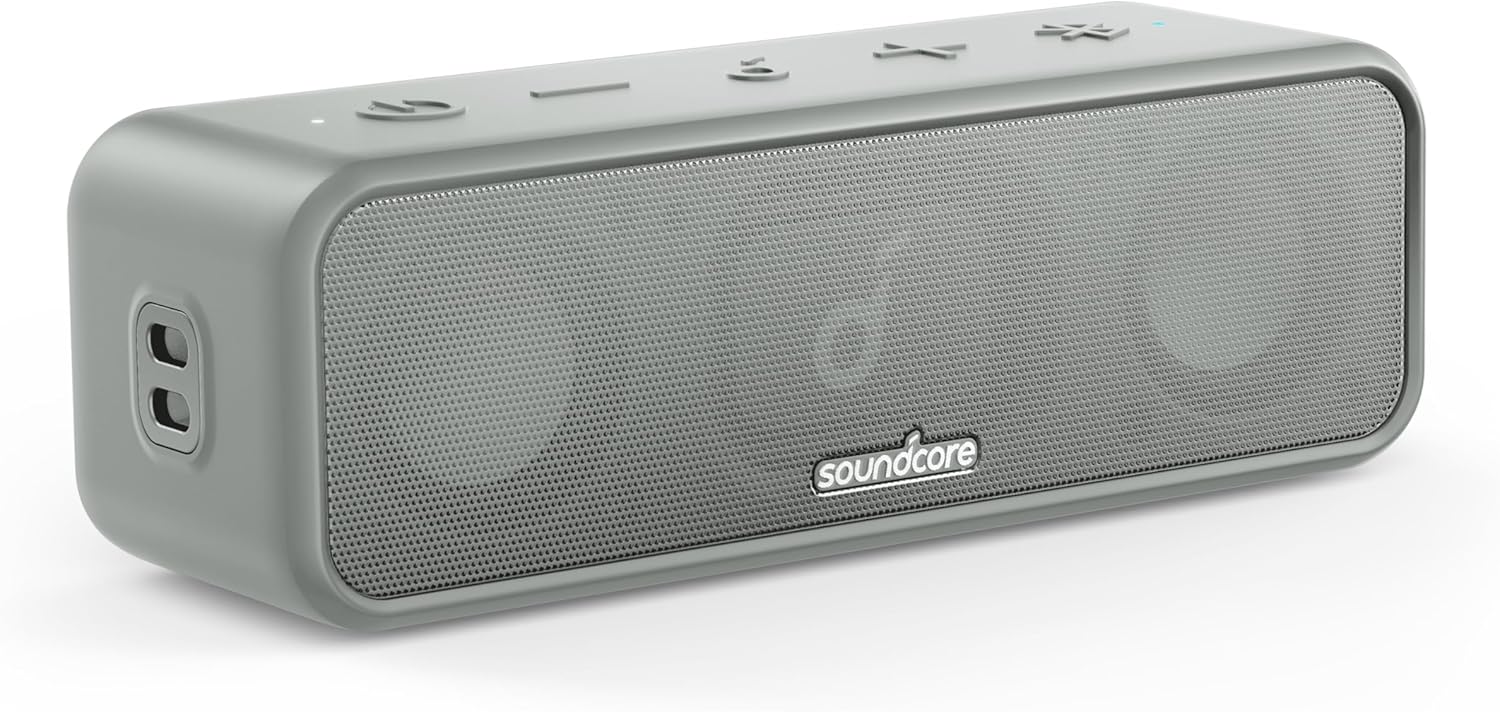 Bluetooth speaker Anker Soundcore 3 – stereo, , IPX7 waterproof, grey