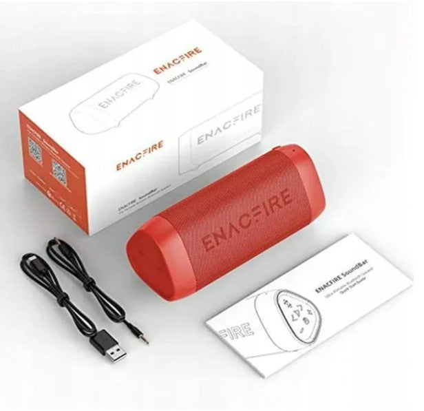 Bluetooth speaker Enacfire waterproof red 12W IPX7 powerful 25H battery Brand Enacfire