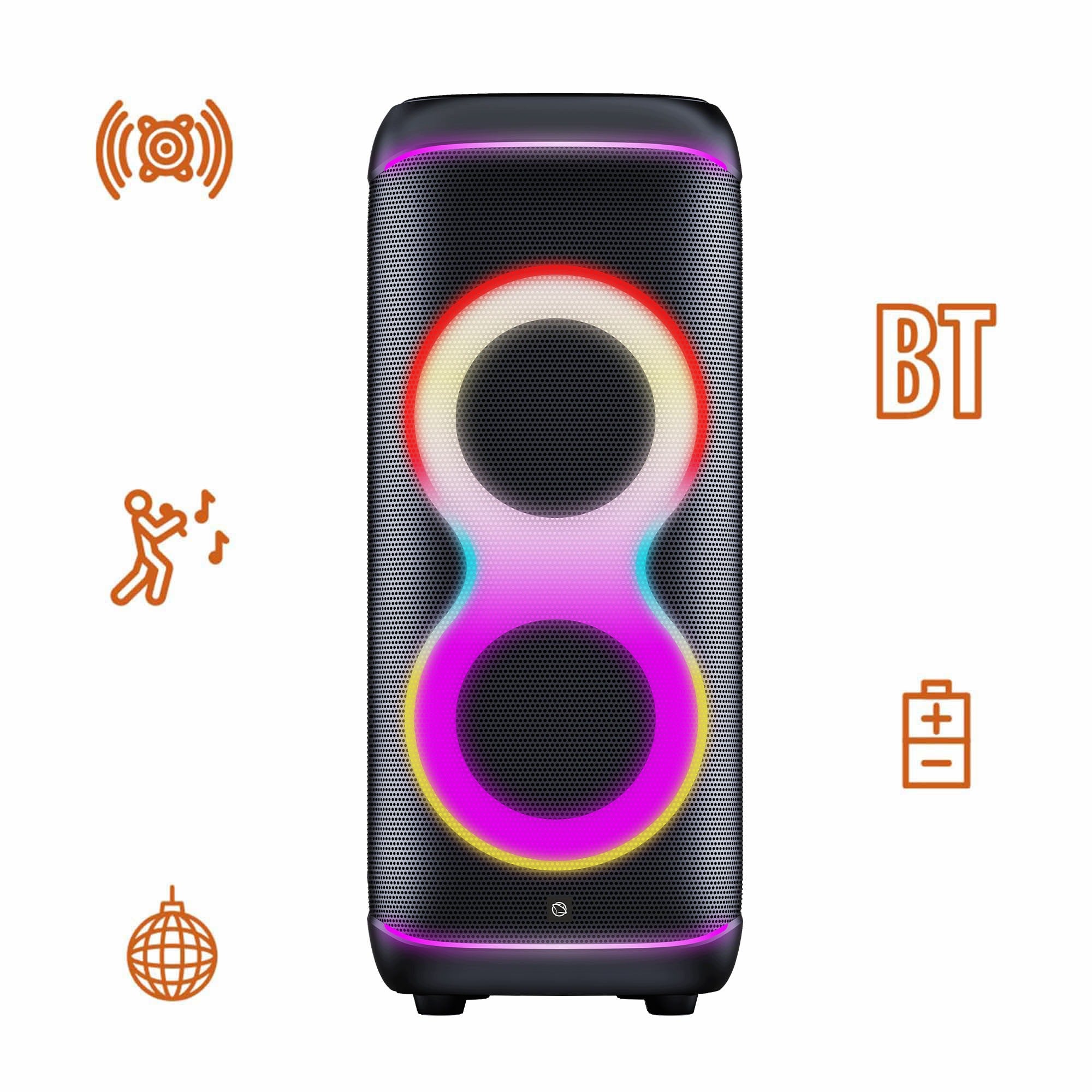 Bluetooth speaker Karaoke Power Audio Manta ORION microphone 300W X-Bass Manufacturer code Głośnik Bluetooth Karaoke Orion MASPK806B300