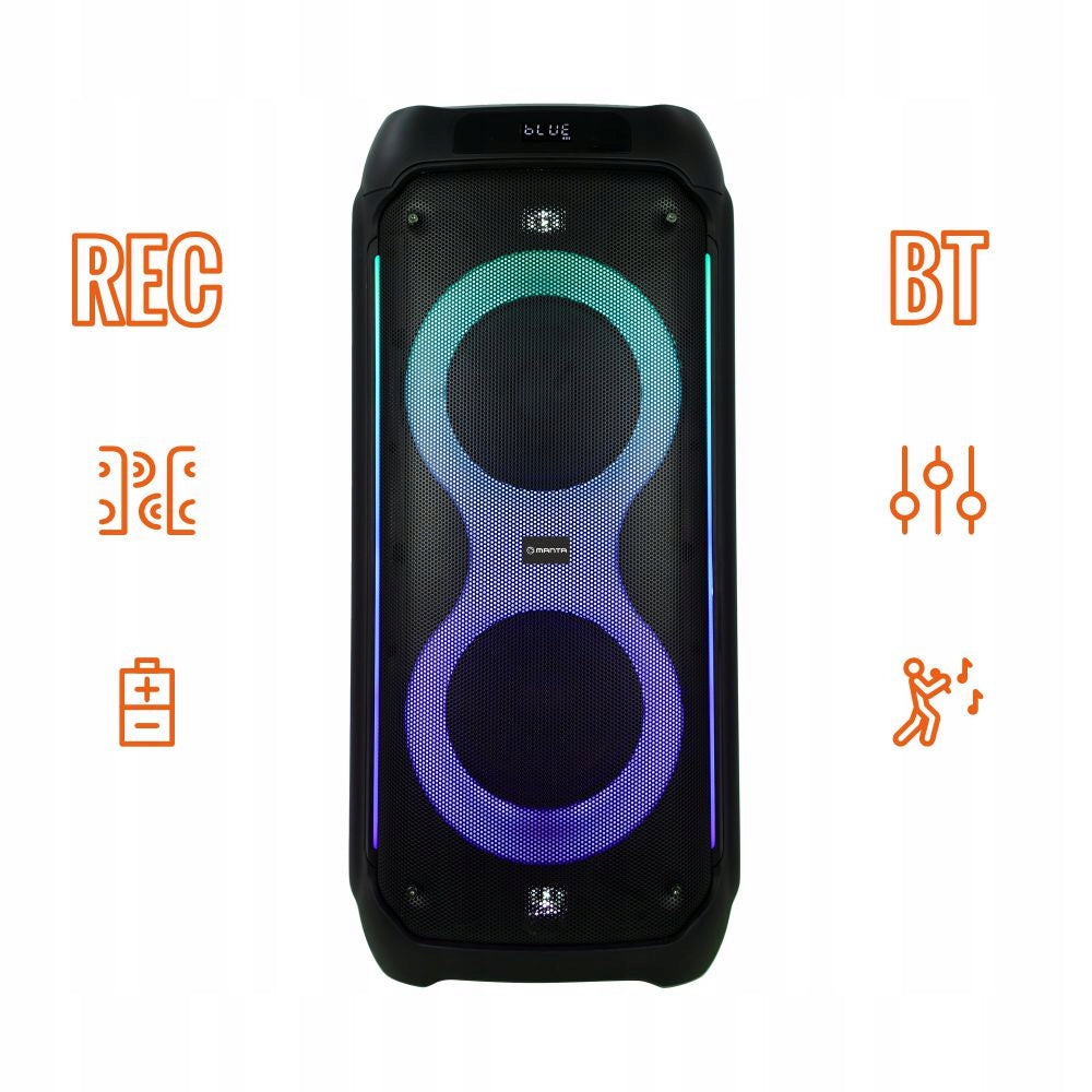 Bluetooth speaker Karaoke Power Audio Manta PALLAS microphone remote control 140W Manufacturer code Głośnik bluetooth karaoke PALLAS SPK0805B140