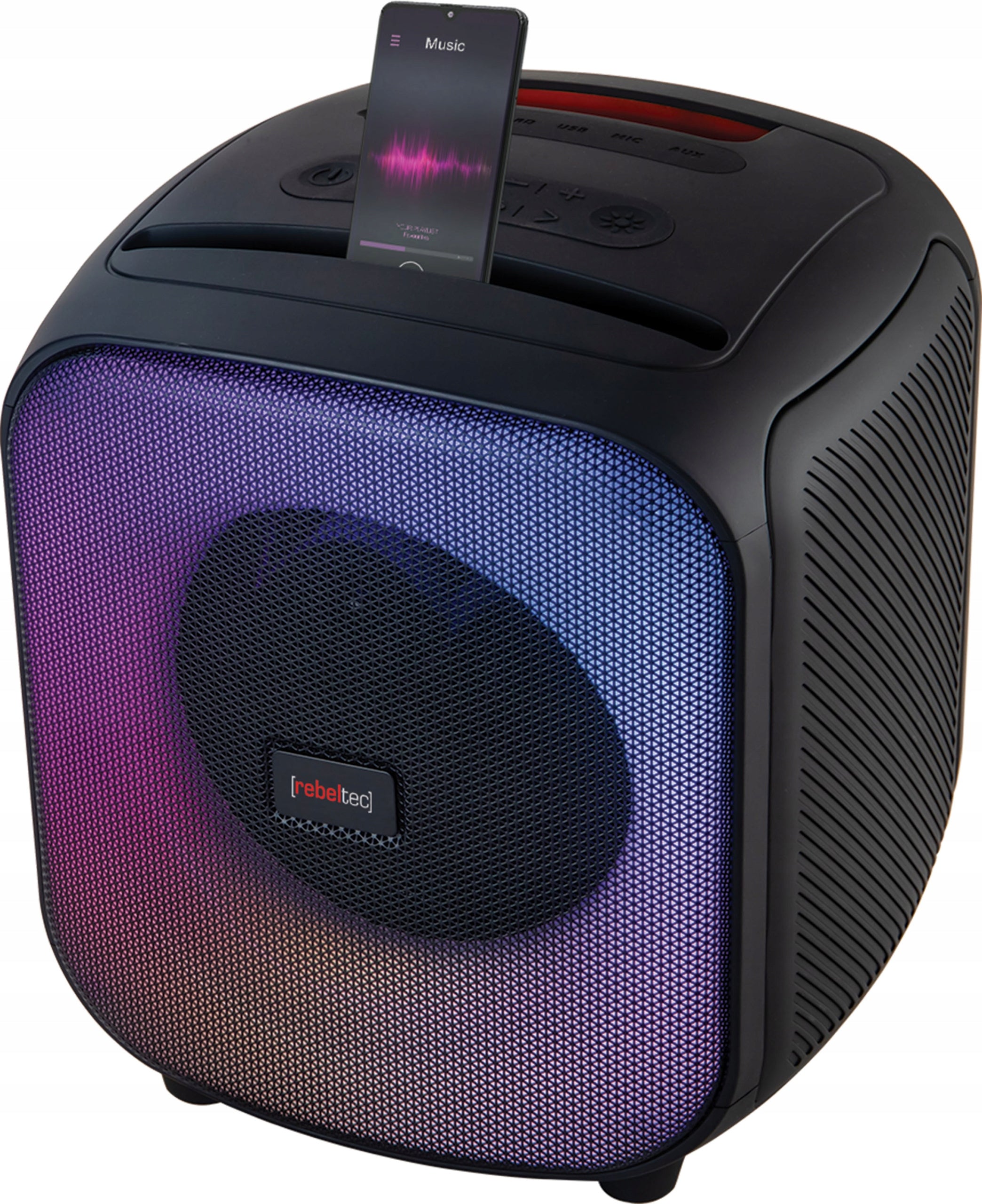 Bluetooth speaker Rebeltec PowerCUBE 500 KARAOKE BUILDING IPX PARTY ENCORE