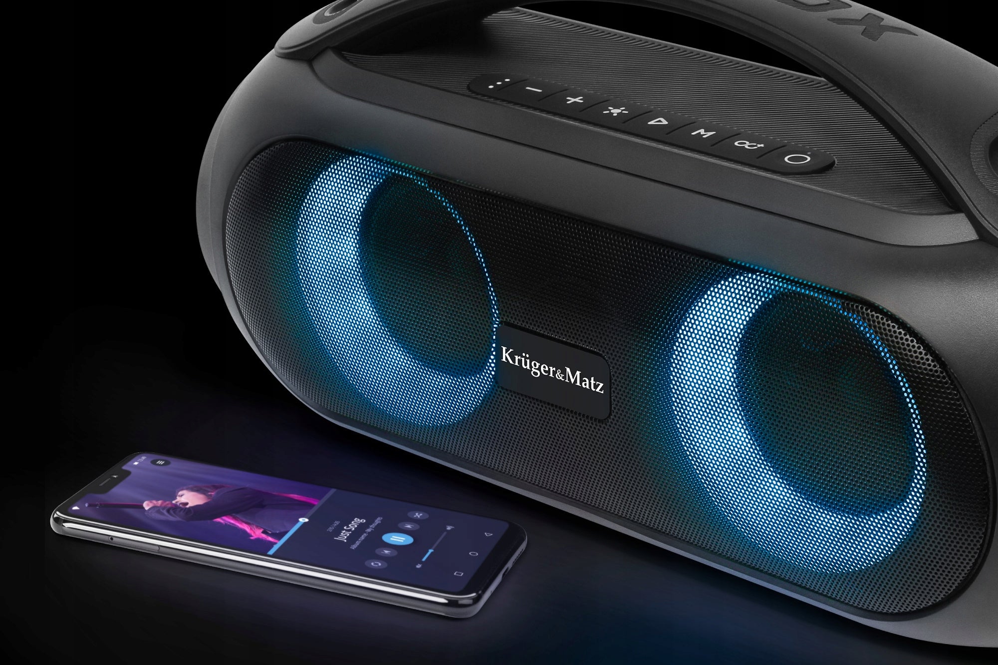 Bluetooth speaker USB AUX FM TWS Kruger&Matz IPX5 backlight JOY 2 Manufacturer code KM0561