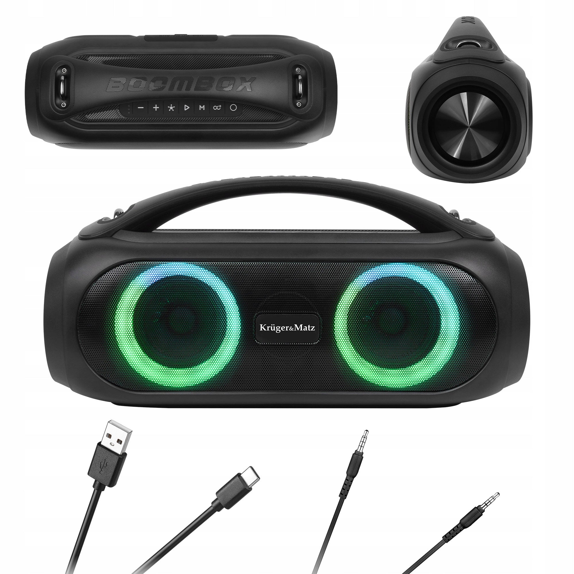 Bluetooth speaker USB AUX FM TWS Kruger&Matz IPX5 backlight JOY 2
