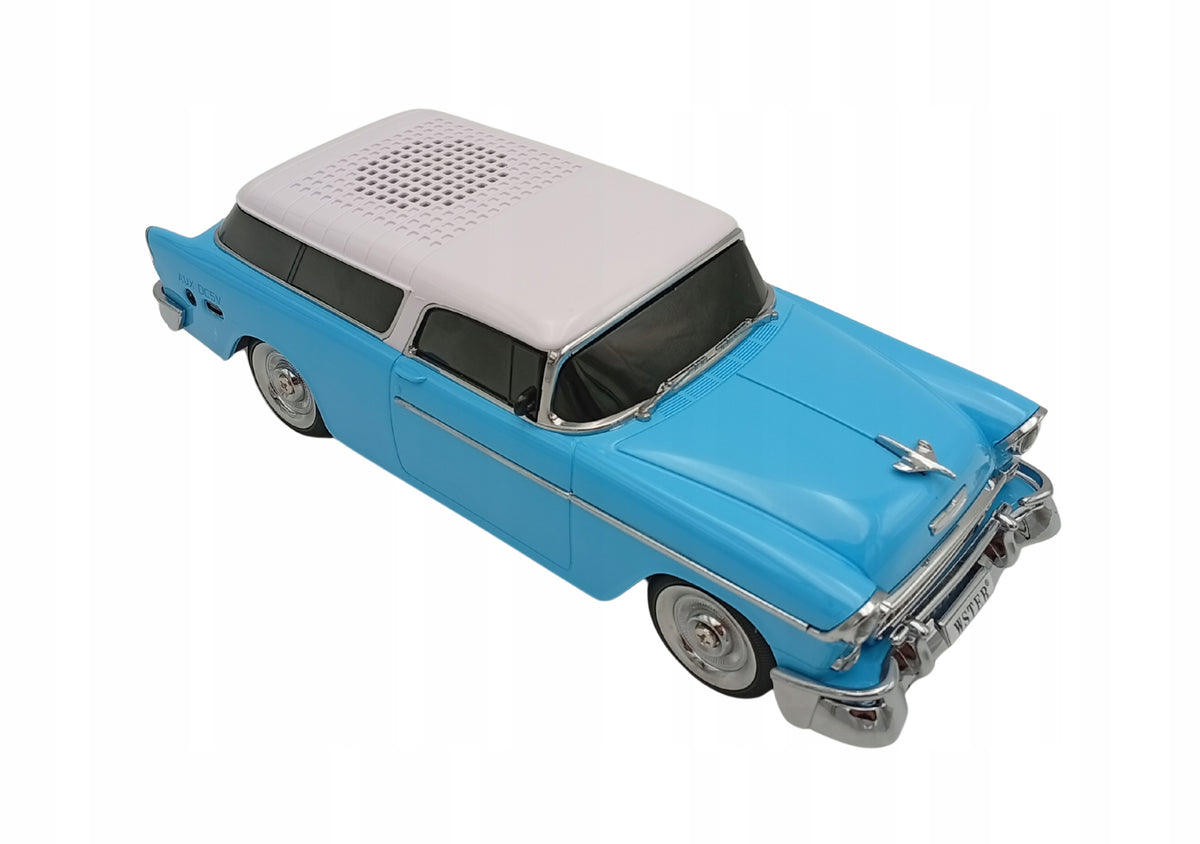Bluetooth speaker car blue RETRO WS-1955,10W, FM radio, USB,TF