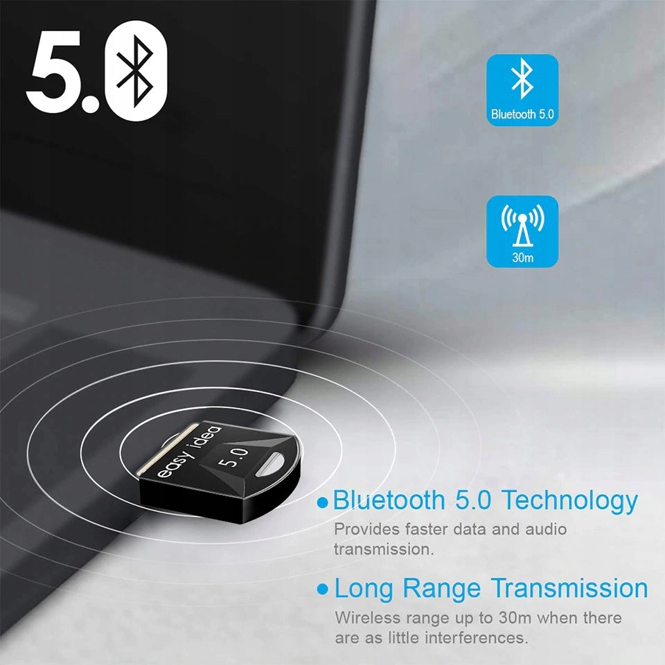 Bluetooth v5.0 USB Adapter Receiver BT 5.0 Manufacturer code 5907812528546