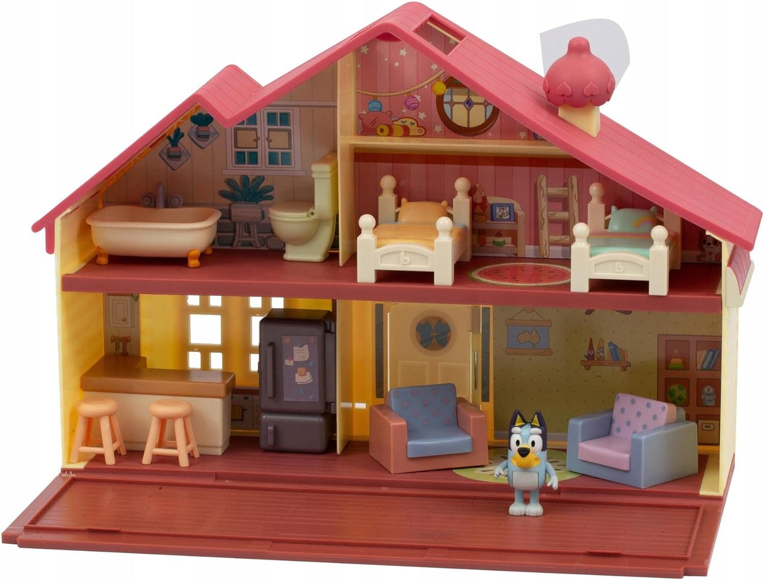 Lėlių namelis Bluey Family Home, su priedais