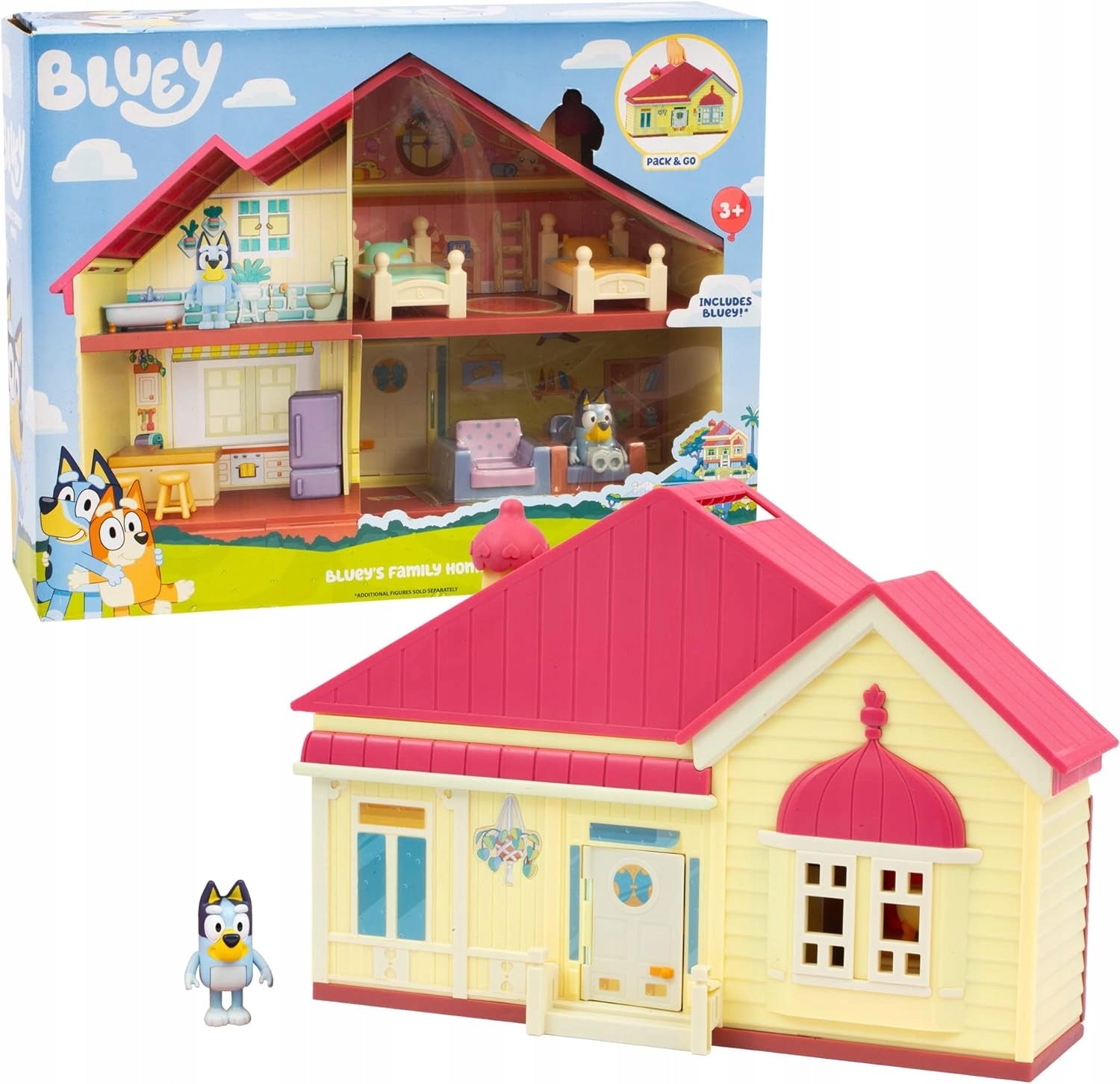Lėlių namelis Bluey Family Home, su priedais
