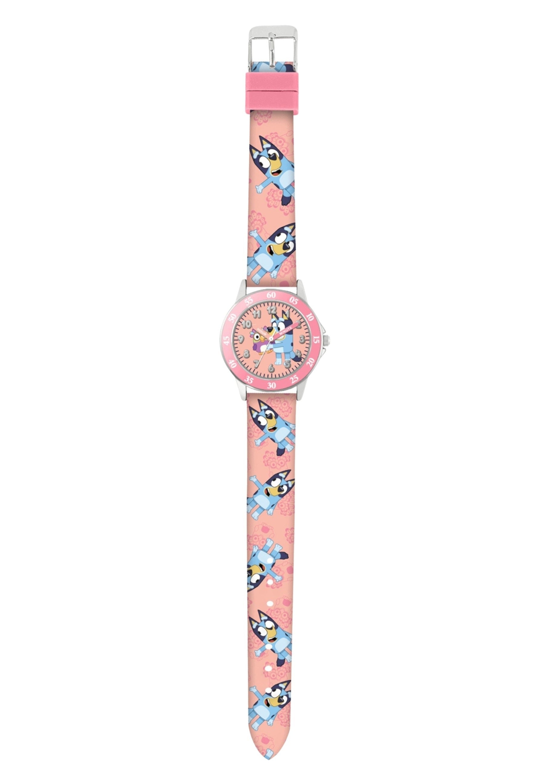 Bluey Educational Watch with Pink Strap Pink Metal/Plastic Packaging status original
