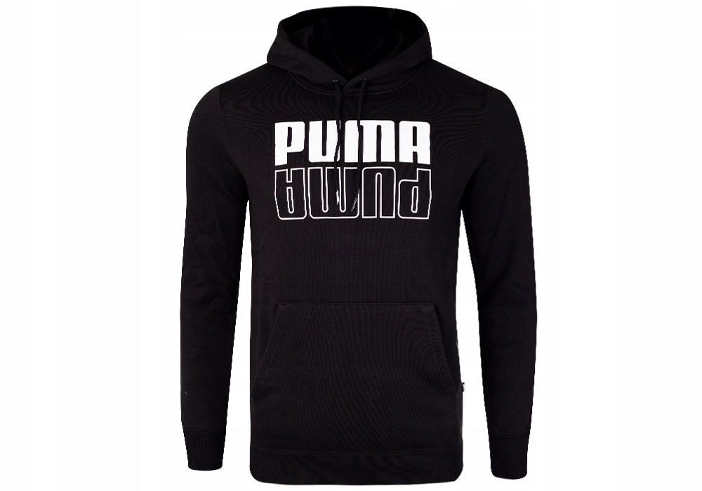 Herren Puma Power Logo Hoodie, Schwarz, S6421393 L 