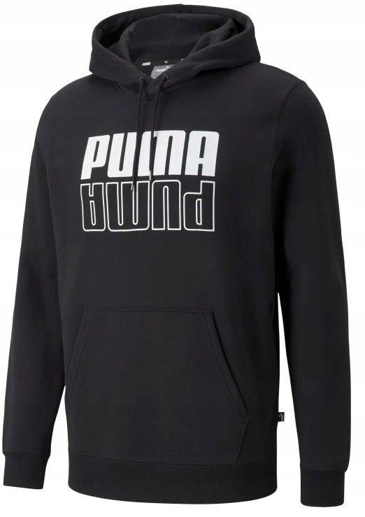 Herren Puma Power Logo Hoodie, Schwarz, S6421393 L 