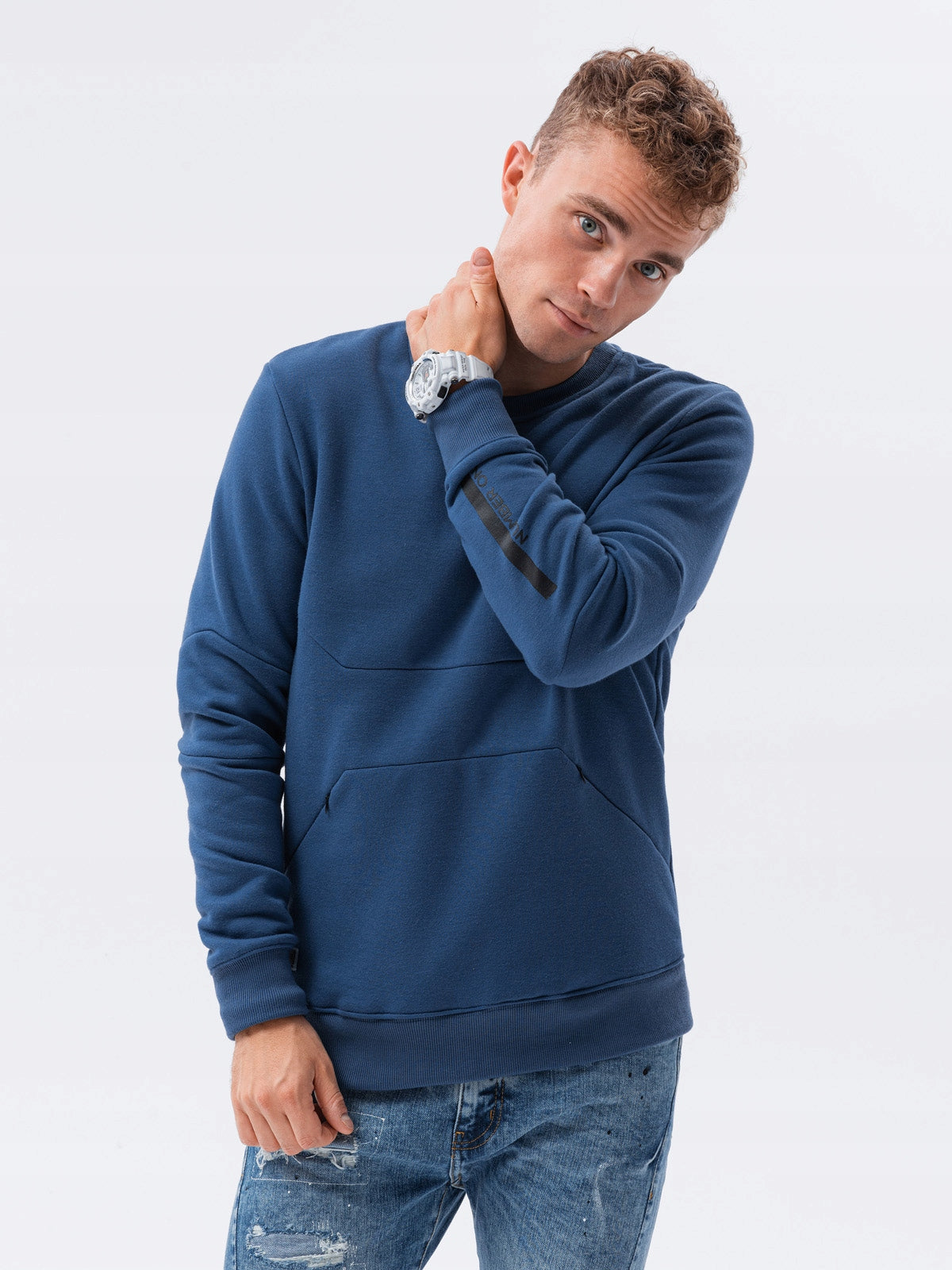 Džemperis vyrams Ombre Clothing B1349, mėlynas
