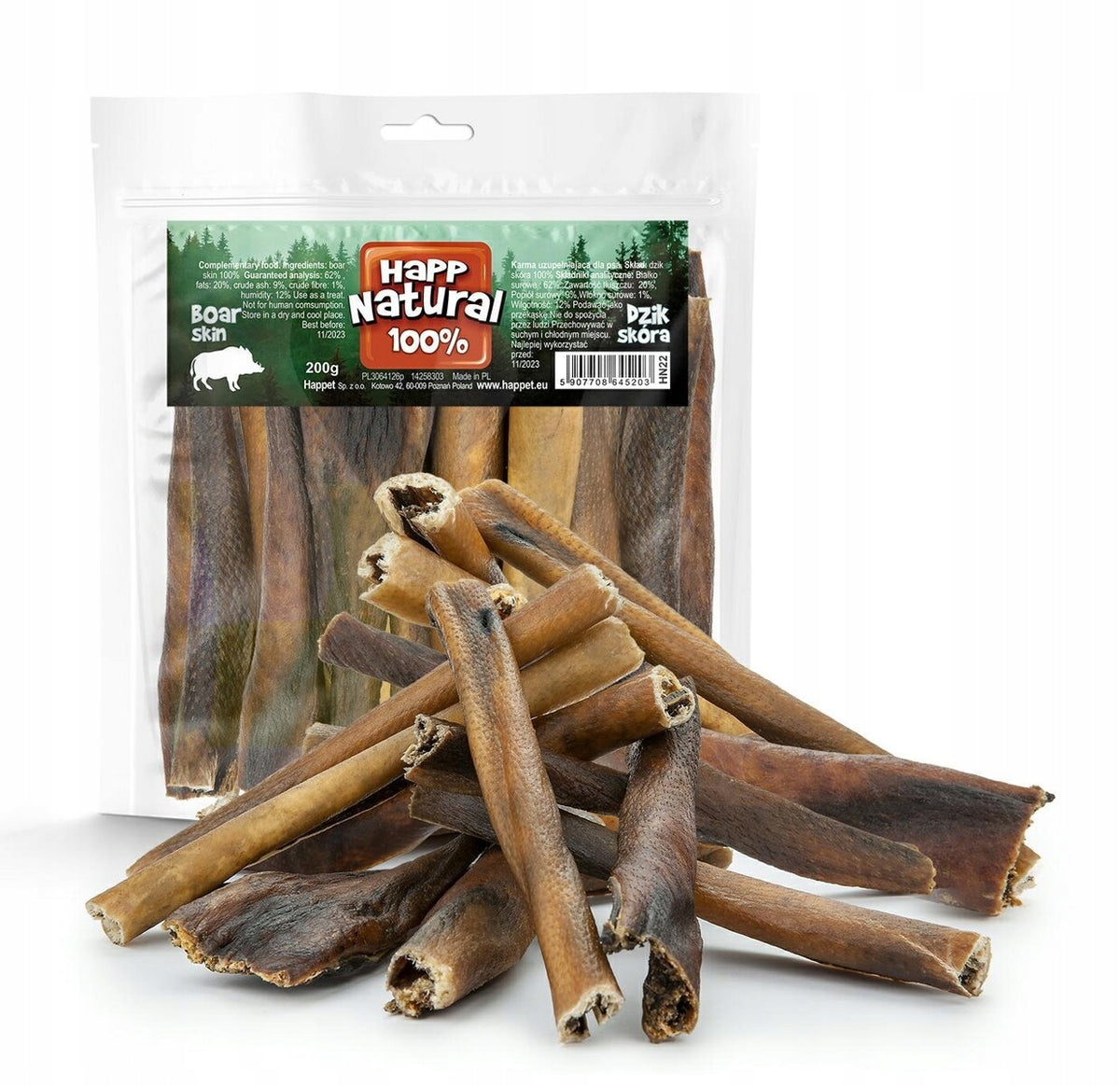 Boar Skin 200g Natural Dog Teether Treat (HN22)