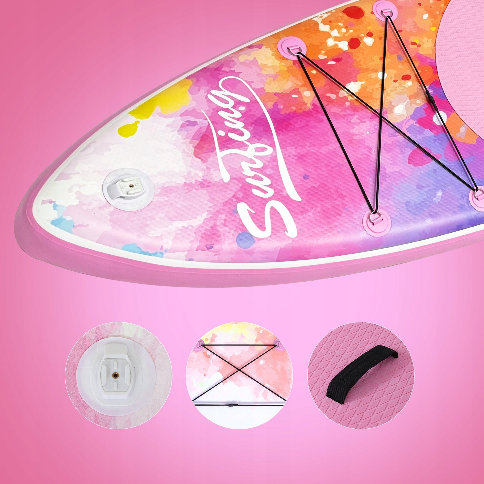 Board SUP Stand up paddle Pumped 335x84cm set With seat pink Product weight with unit packaging 14.8 kg