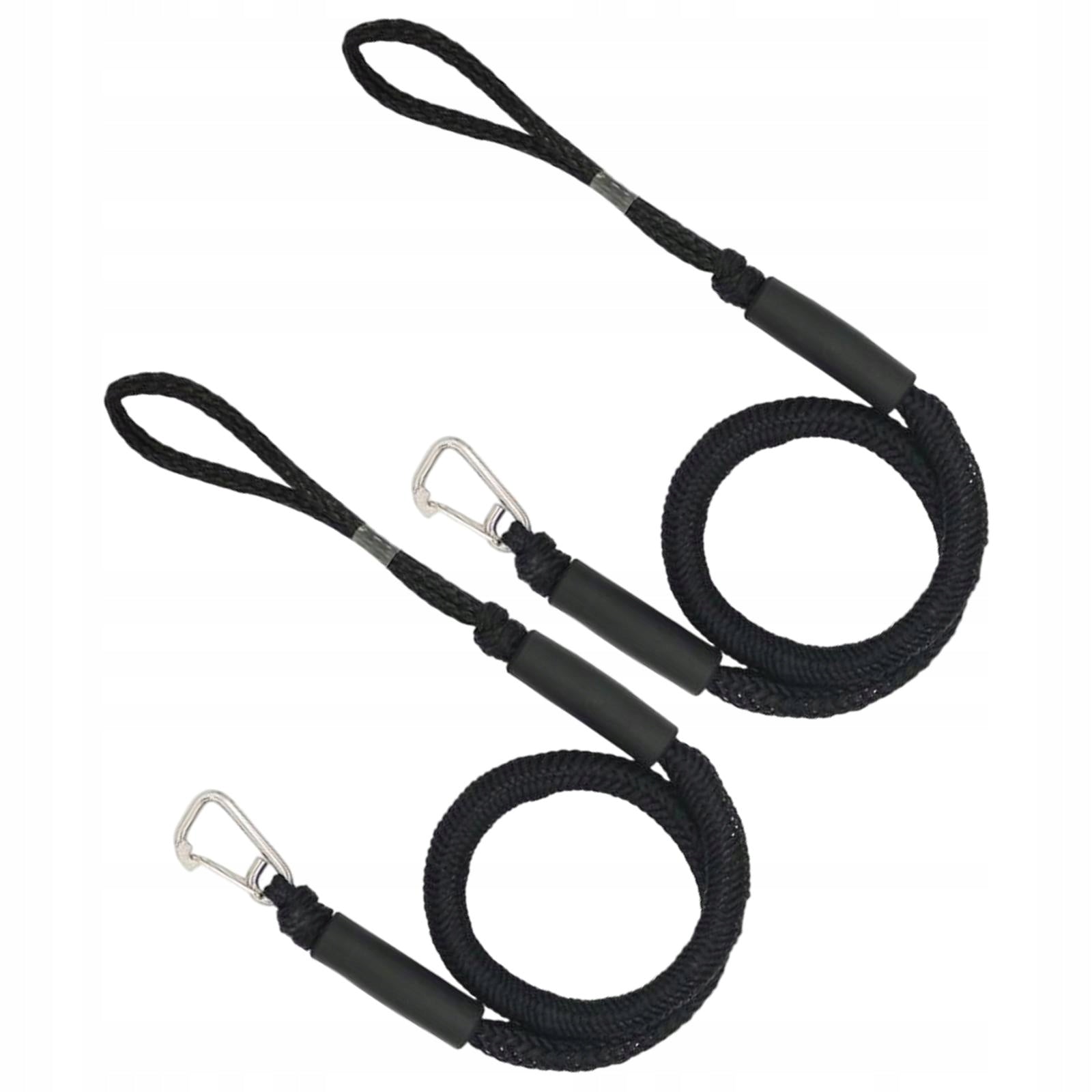 Boat Bungee Dock Line Mooring Rope Black 2pcs Product weight with unit packaging 1 kg