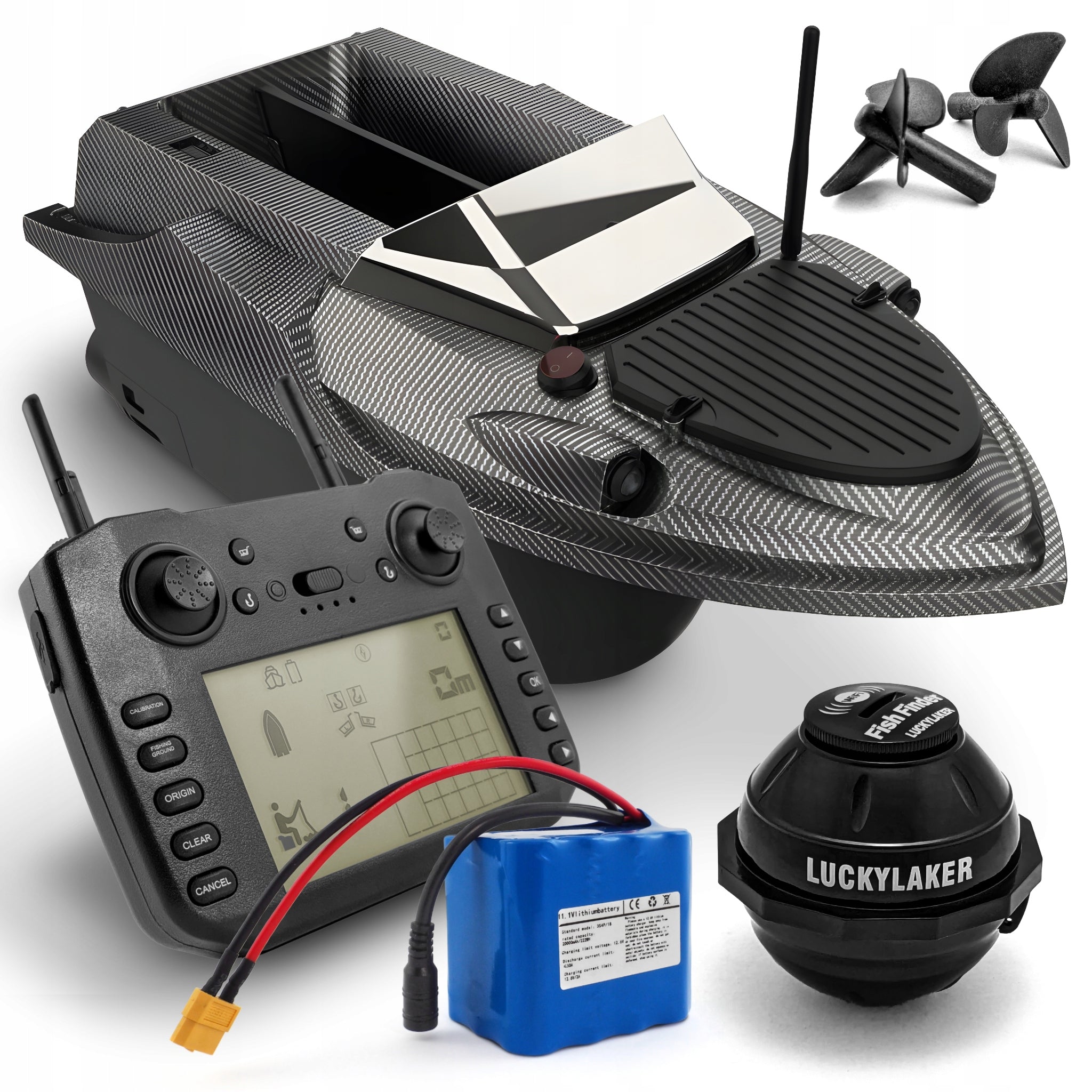Boat Flytec V080 GPS Sounder Feeder 3kg Battery 20Ah 15km/h