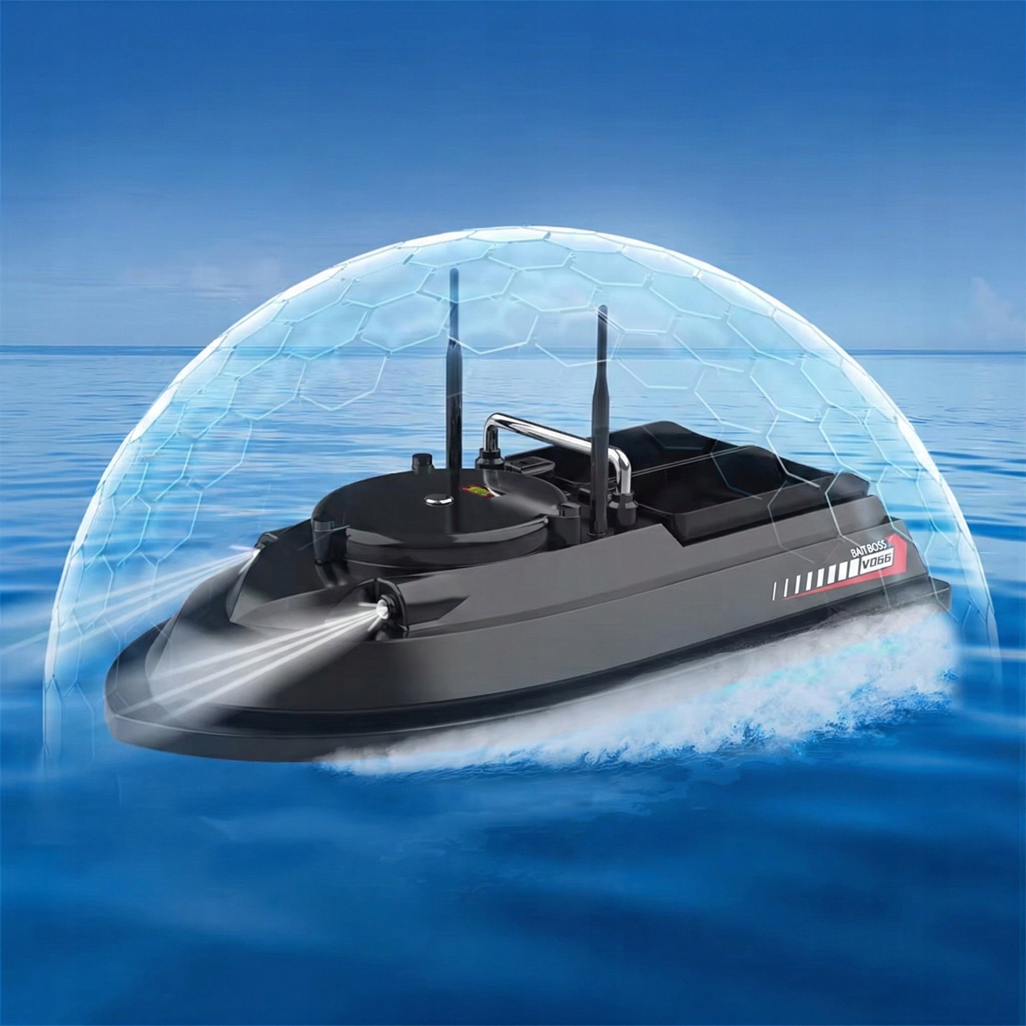 Boat GOMEDIA V066 GPS 2 Feeders 3kg Pilot 1000m FAST 20km/h Brand GOMEDIA