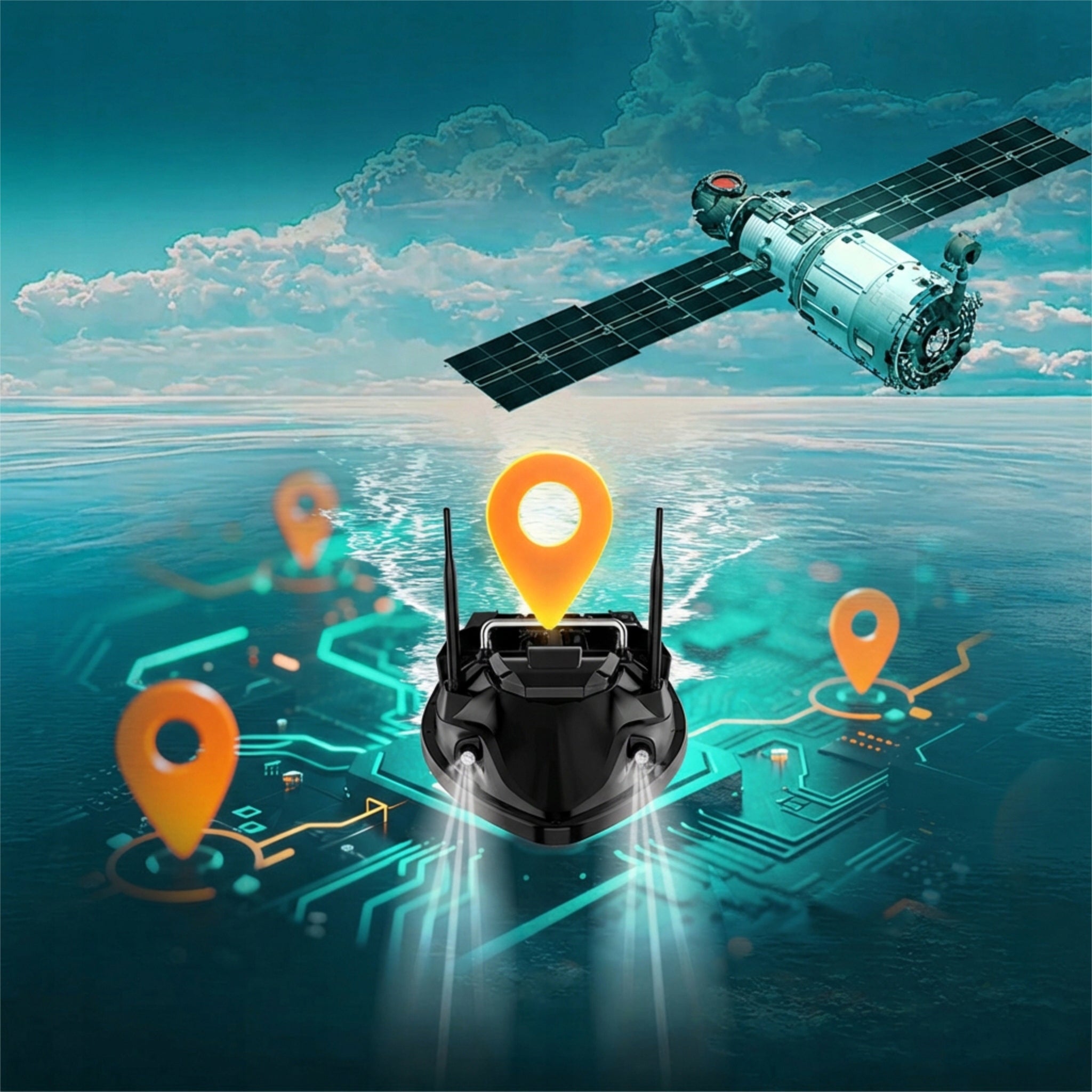 Boat GOMEDIA V803 GPS 4 Feeders 3kg Pilot 500m FAST 15km/h Model V803_GPS