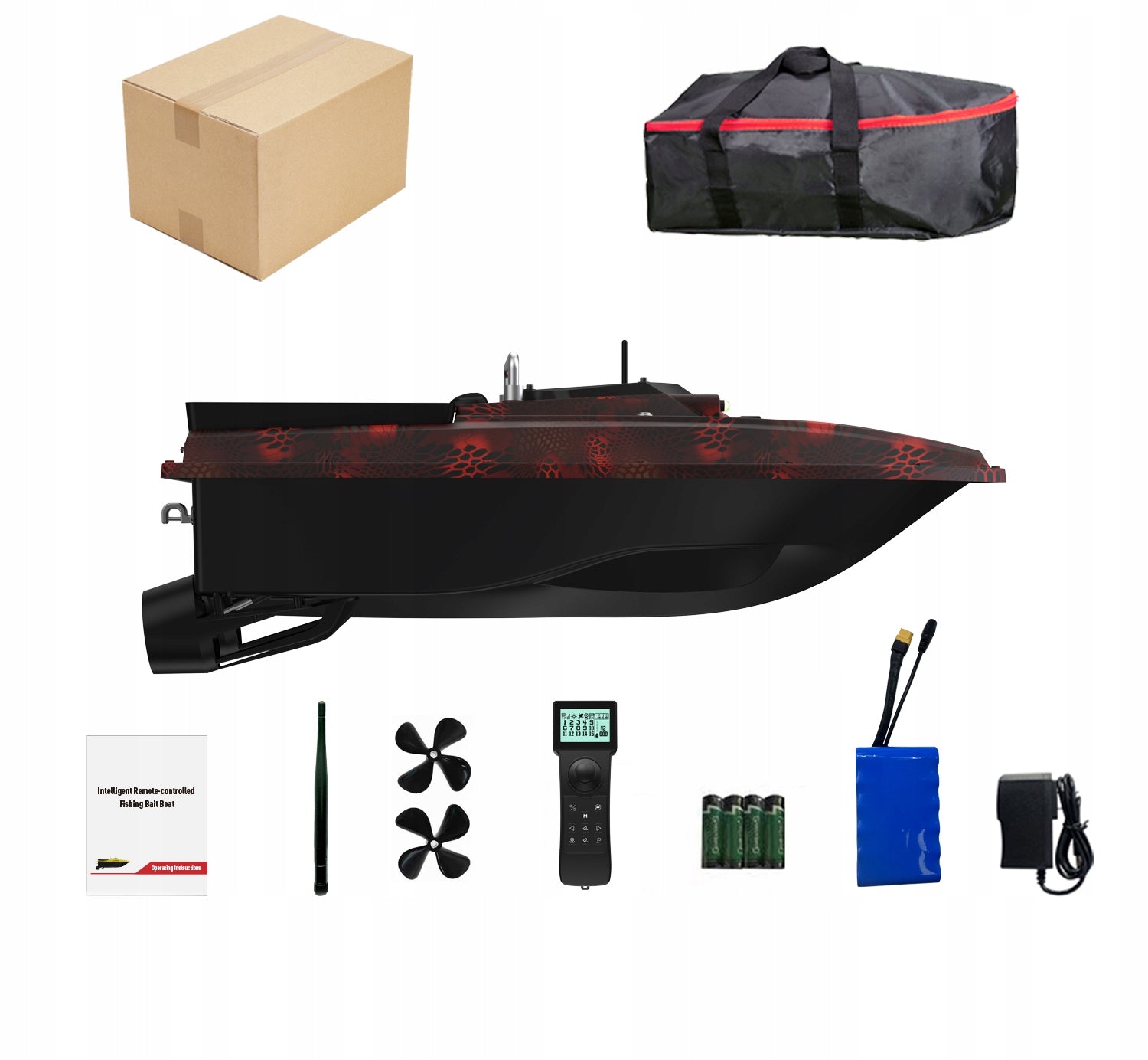 Boat LOKEEVAN D80E Dual Motor 12V 46800mAh 4m/s GPS+Beidou Packaging status original