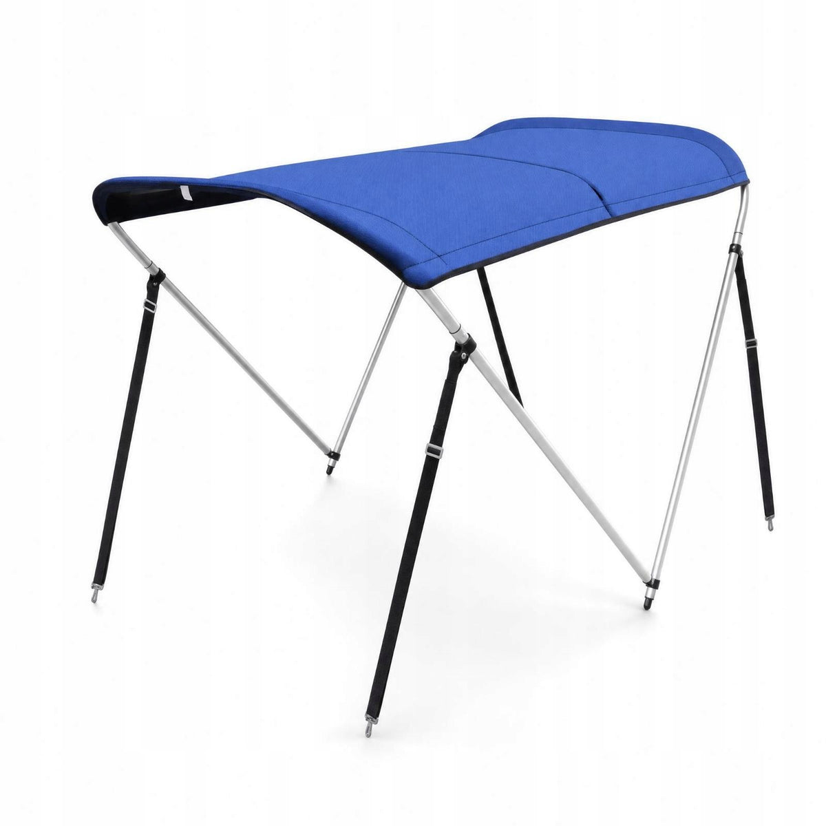 Boat with Metal Frame Foldable Bimini Top with Frame Two Crossbar Awning
