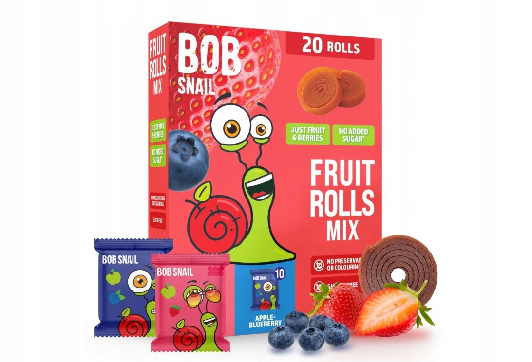 Bob Snail Fruit Rolls 20 pcs 200g Strawberry - Blueberry Without Added Sugar